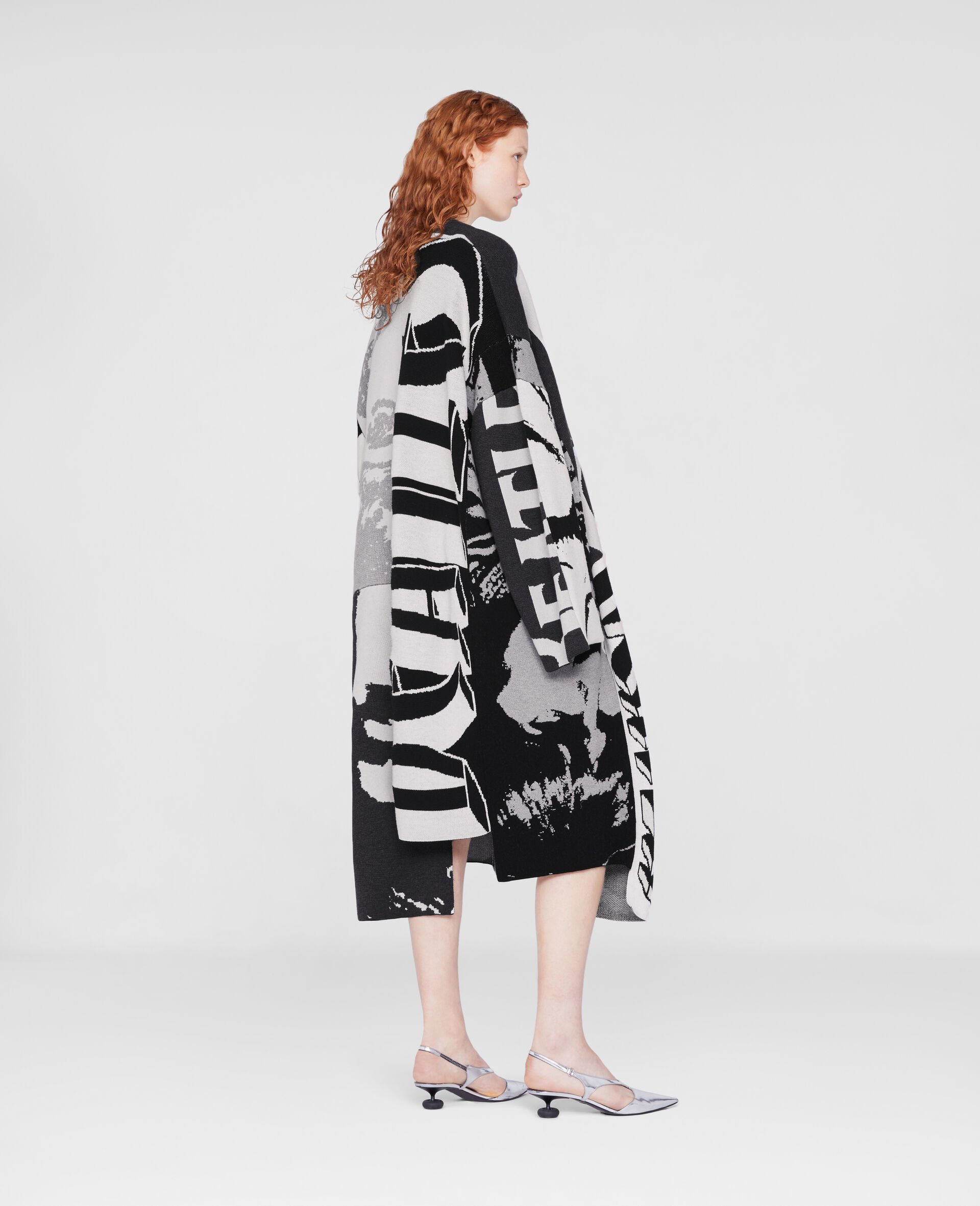 Get Back Paneled Knit Coat-Multicolour-large image number 2