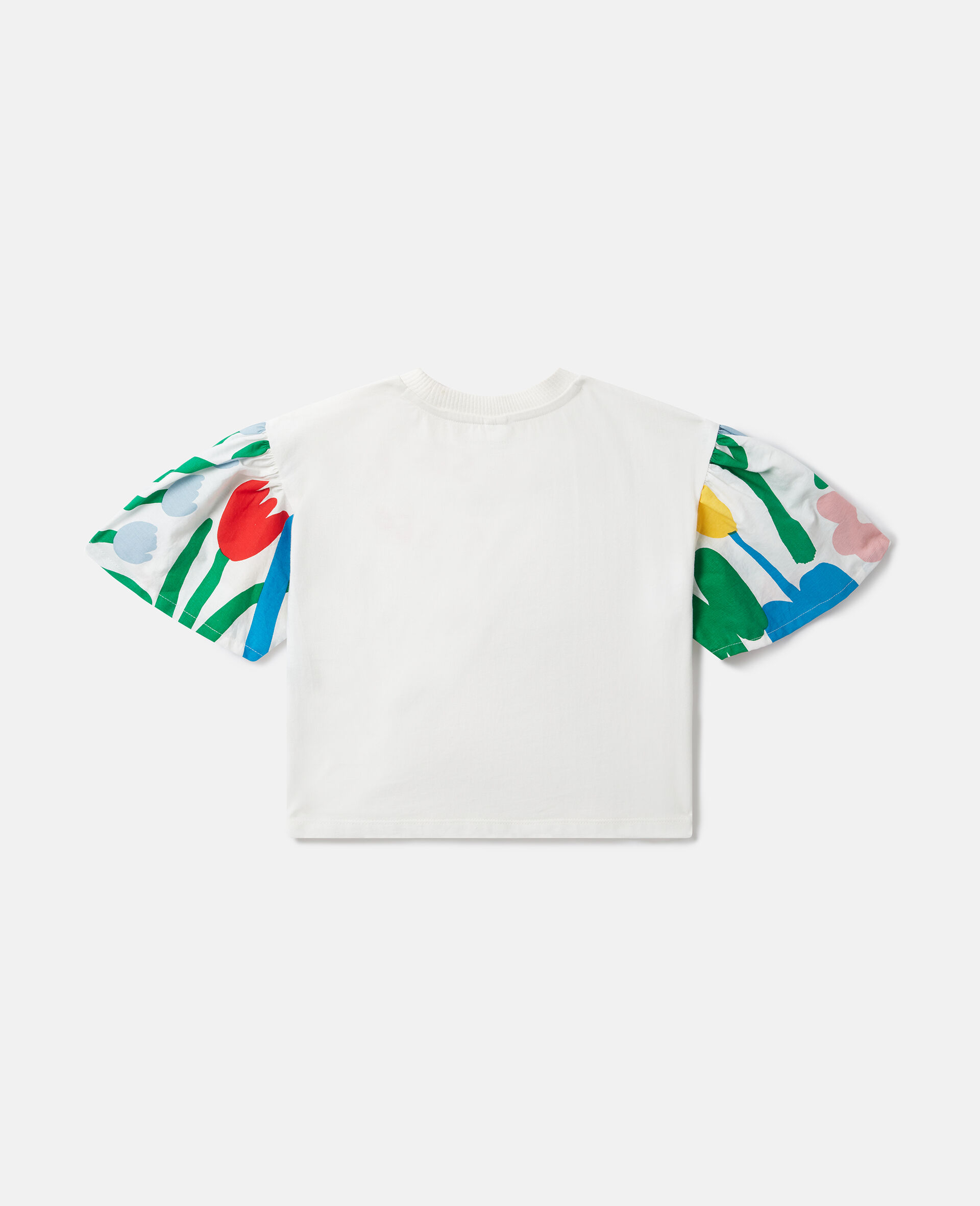 Tie-Dye Sleeve T-Shirt-White-large image number 2