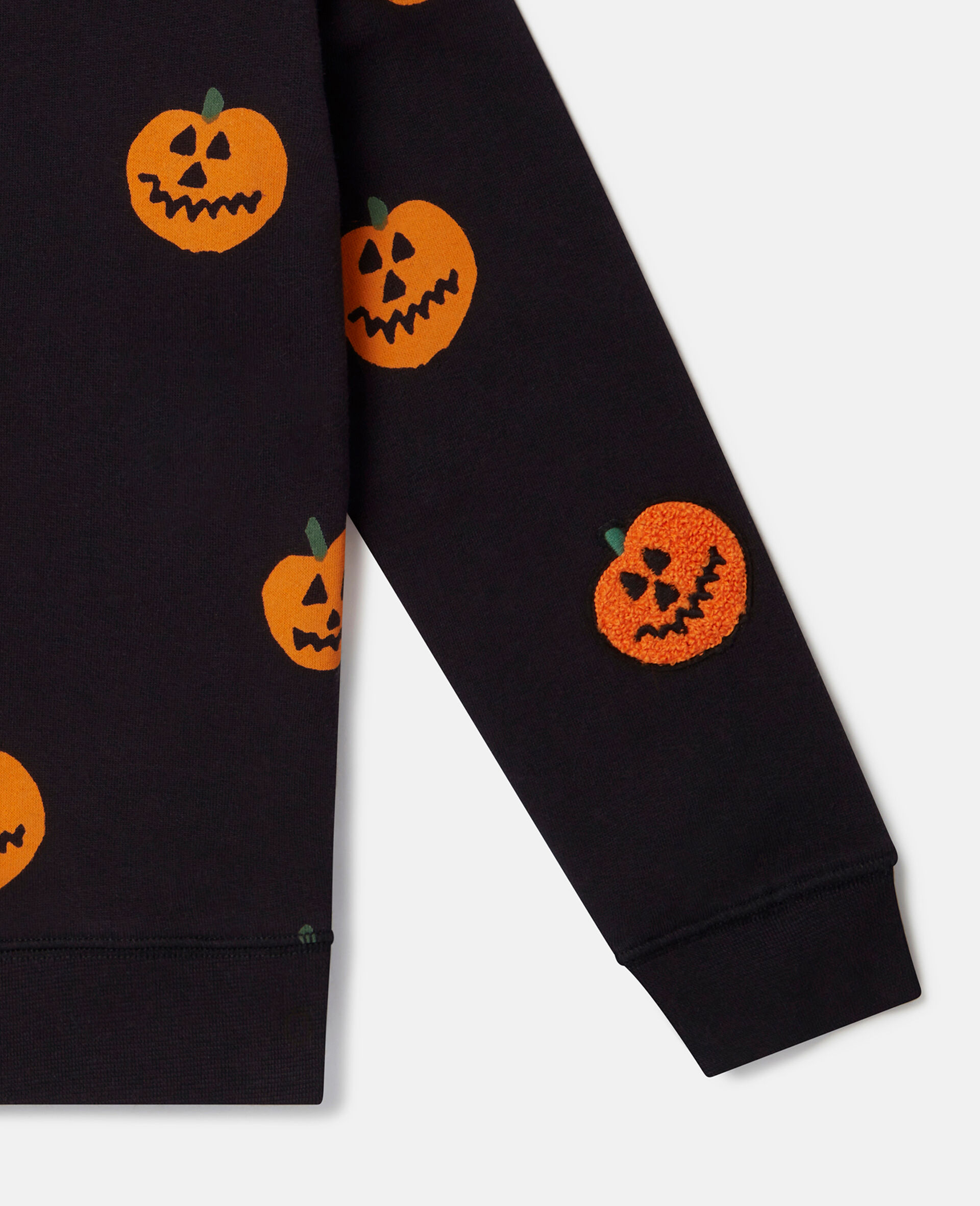 Pumpkin Fleece Sweatshirt-Black-large Pumpkin Fleece Sweatshirt-Black-large image number 3