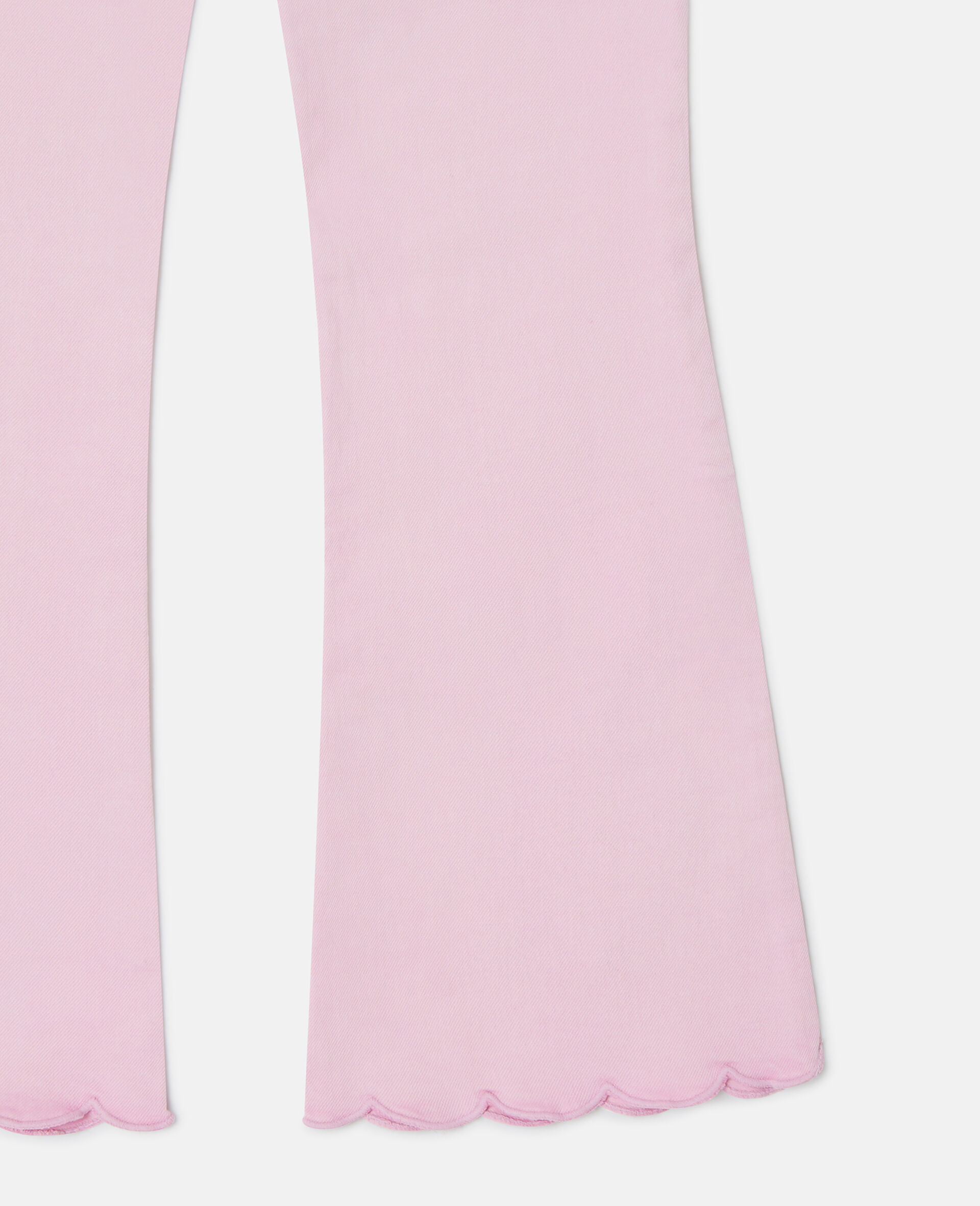 Scallop Trim Denim Jeans-Purple-large image number 3