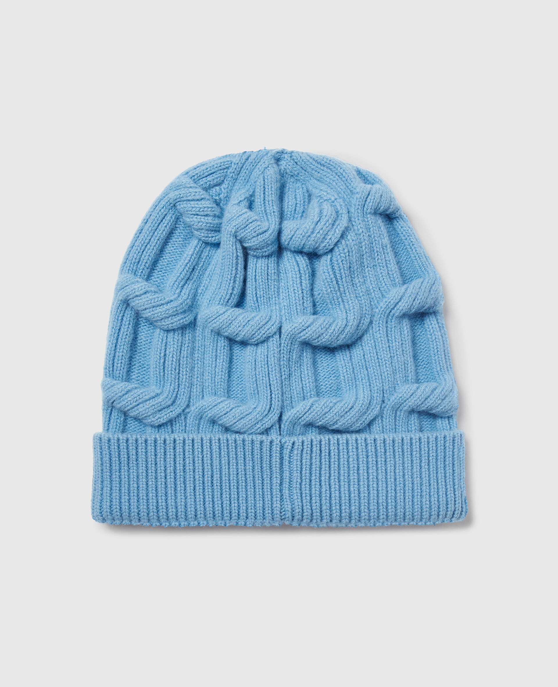 Falabella Cable-Knit Beanie-Grey-large image number 2