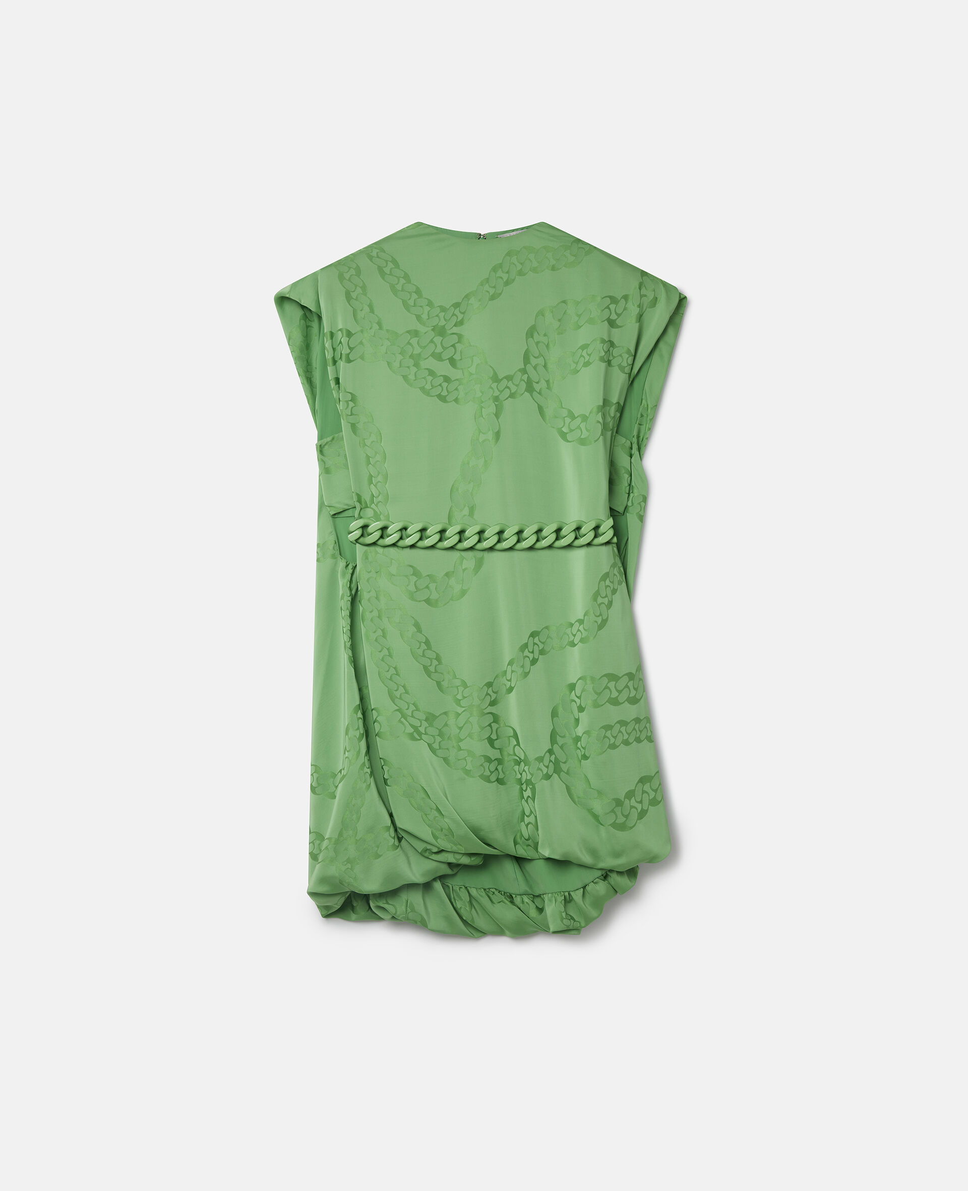Falabella Print Silk Jacquard Mini Dress-Green-large