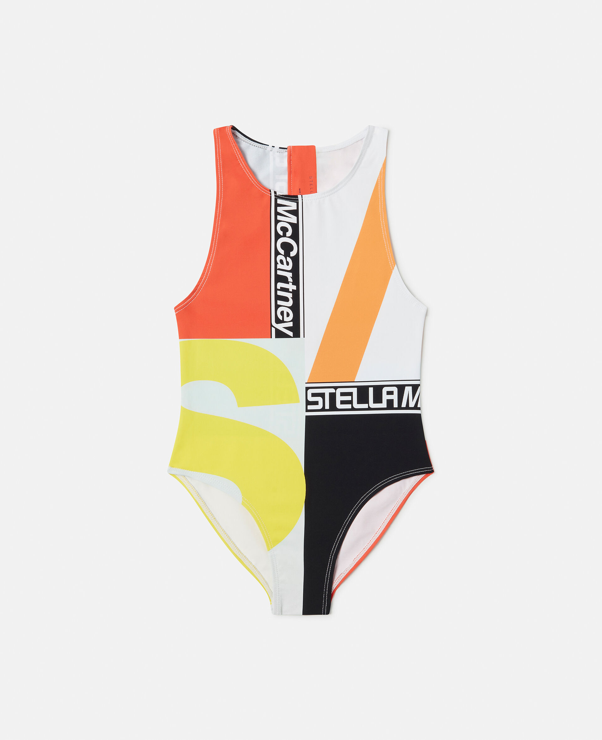 Geometric Print Active Swimsuit-Multicolour-large image number 0