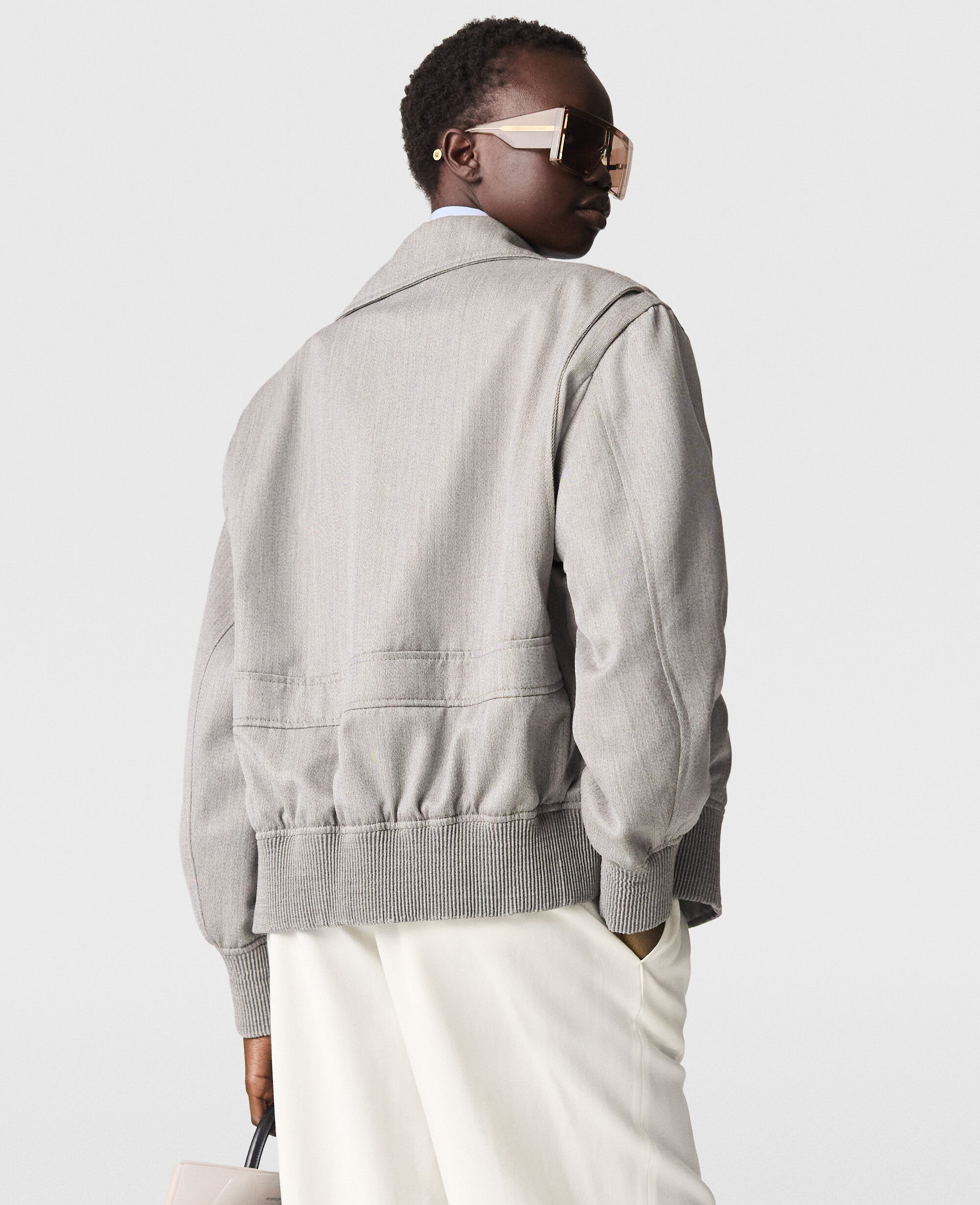 【関税&送料込】Stella Mccartney Wool Blend Oversize Bomber Women Black Oversized Vegan Bomber Jacket | Stella McCartney US