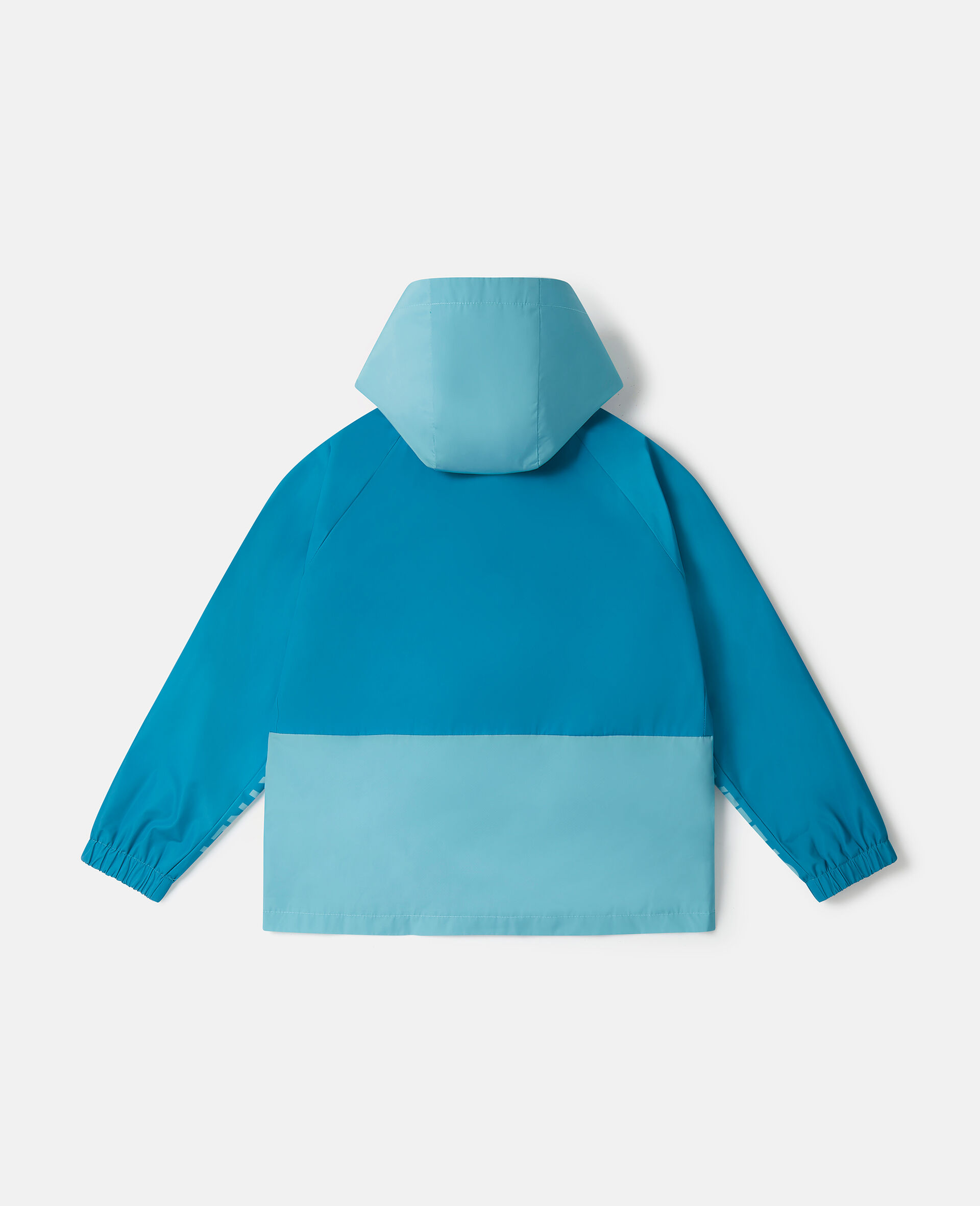 Colourblock Hooded Parka Jacket-Blue-large image number 2