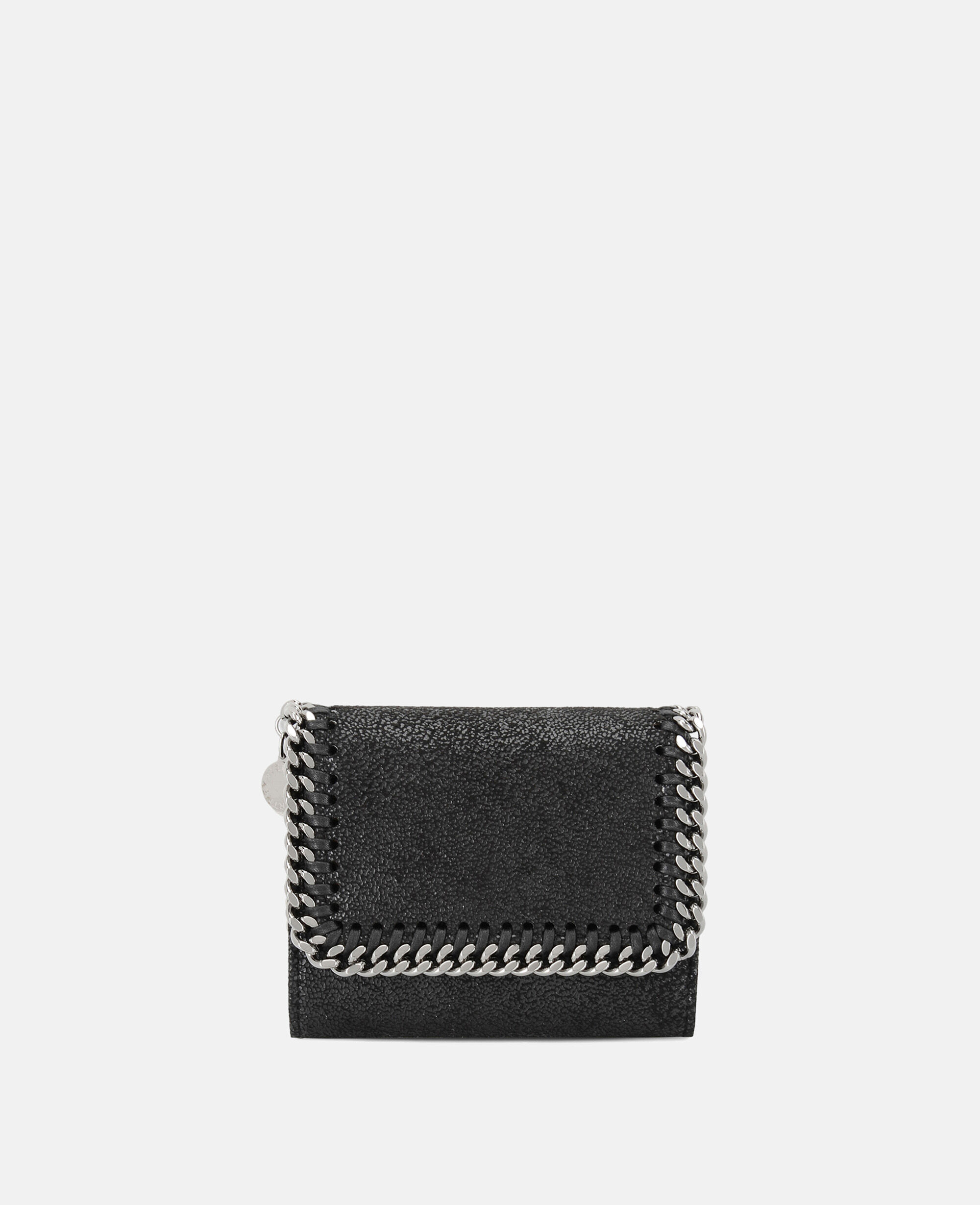 Women Black Falabella Small Flap Wallet | Stella McCartney US