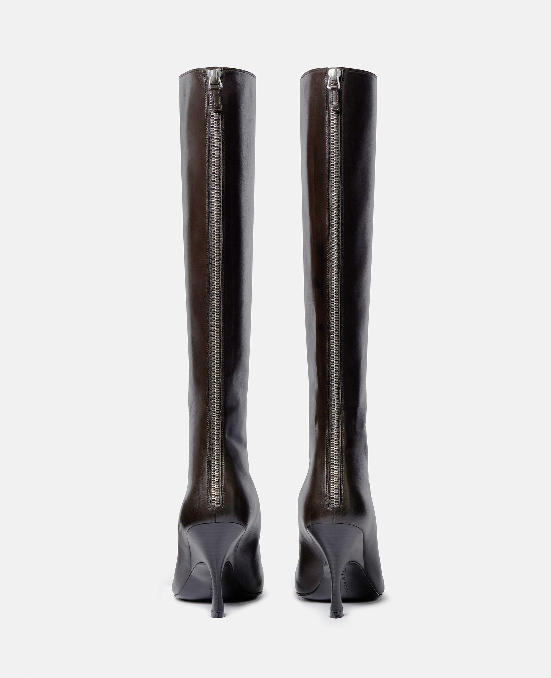 Elsa Knee-High Heeled Boots -Brown-large image number 2