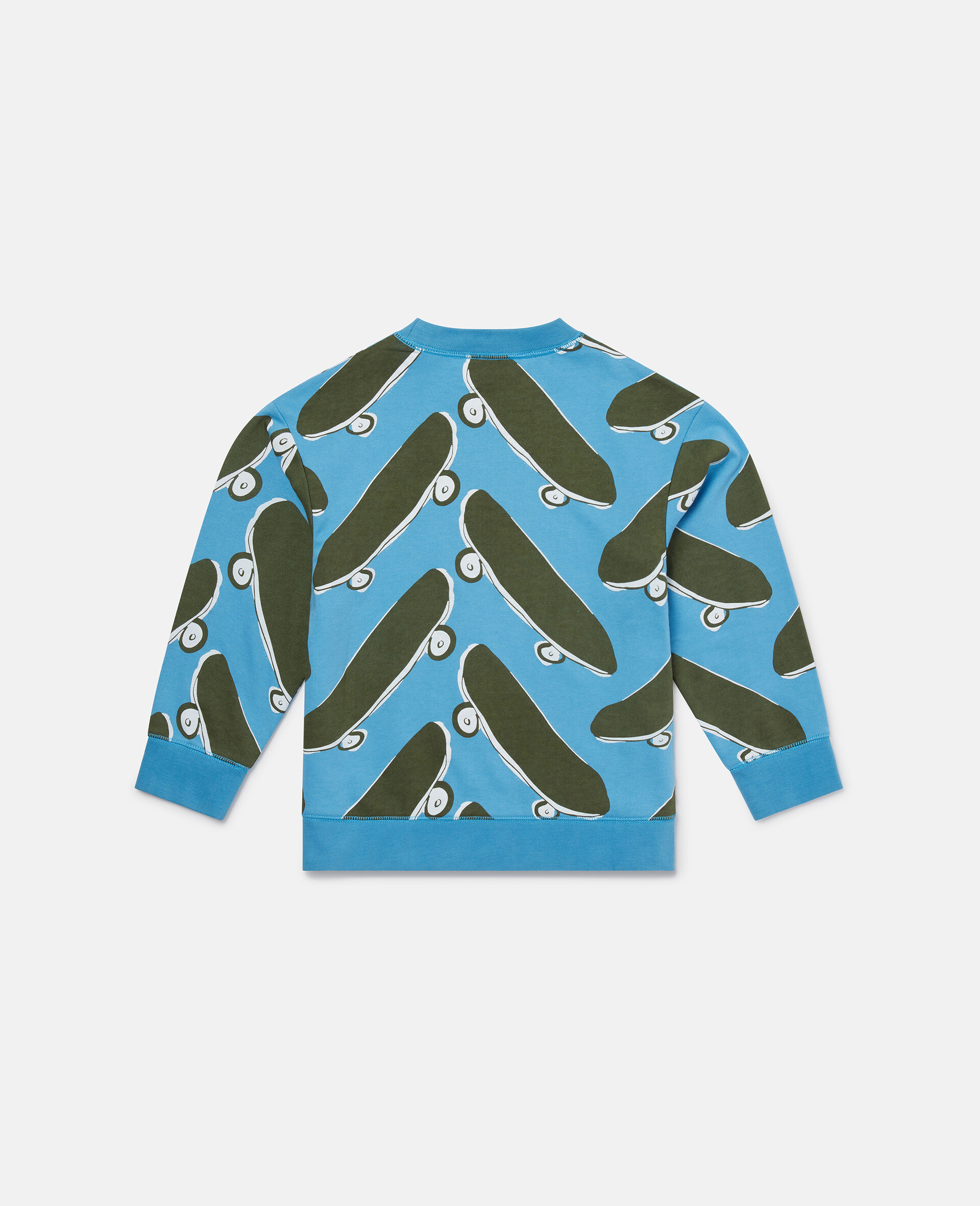 Skateboard Print Sweatshirt-Blue-large Skateboard Print Sweatshirt-Blue-large image number 2