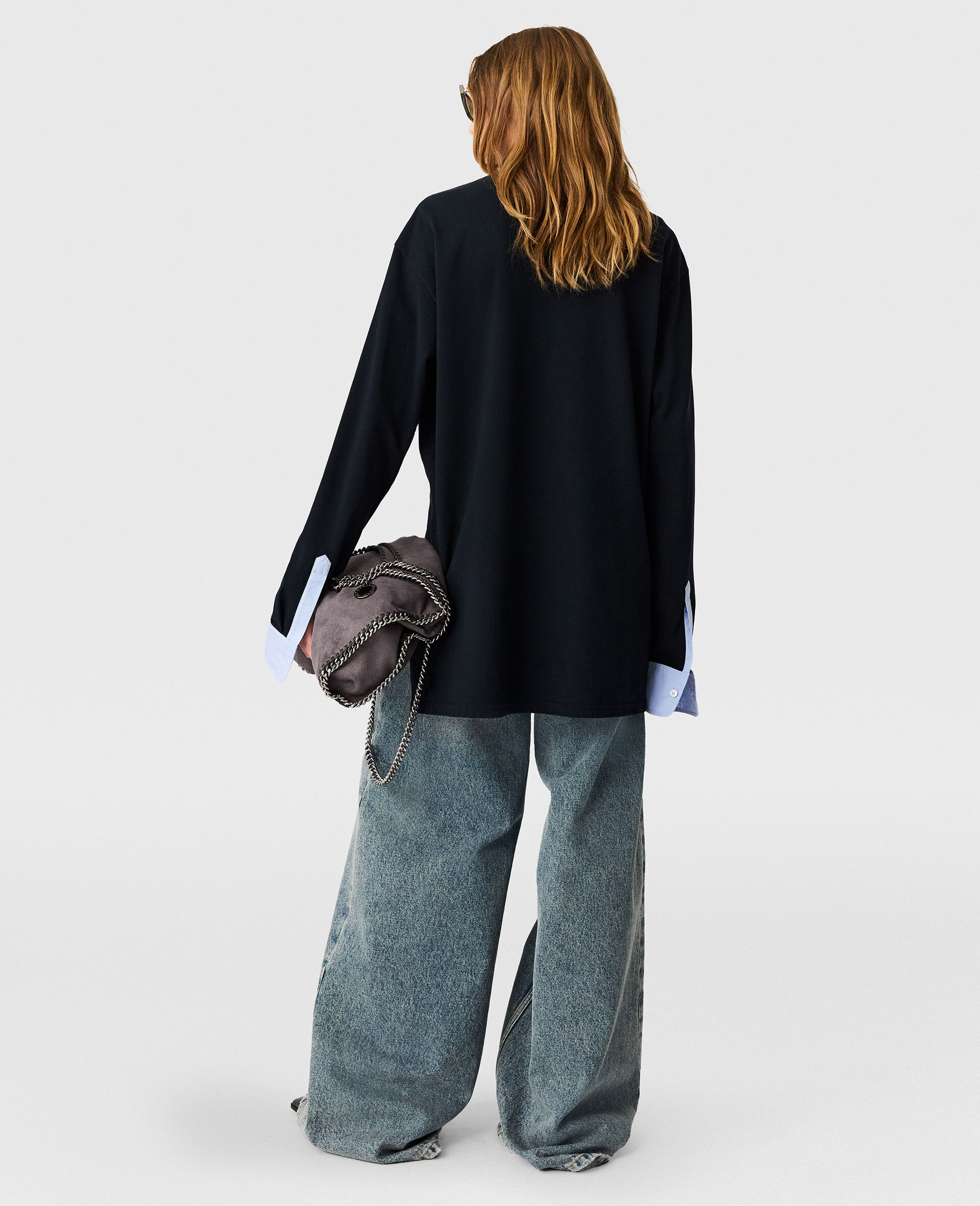 Hybrid Polo Tailored Rugby Shirt-Blue-large image number 3