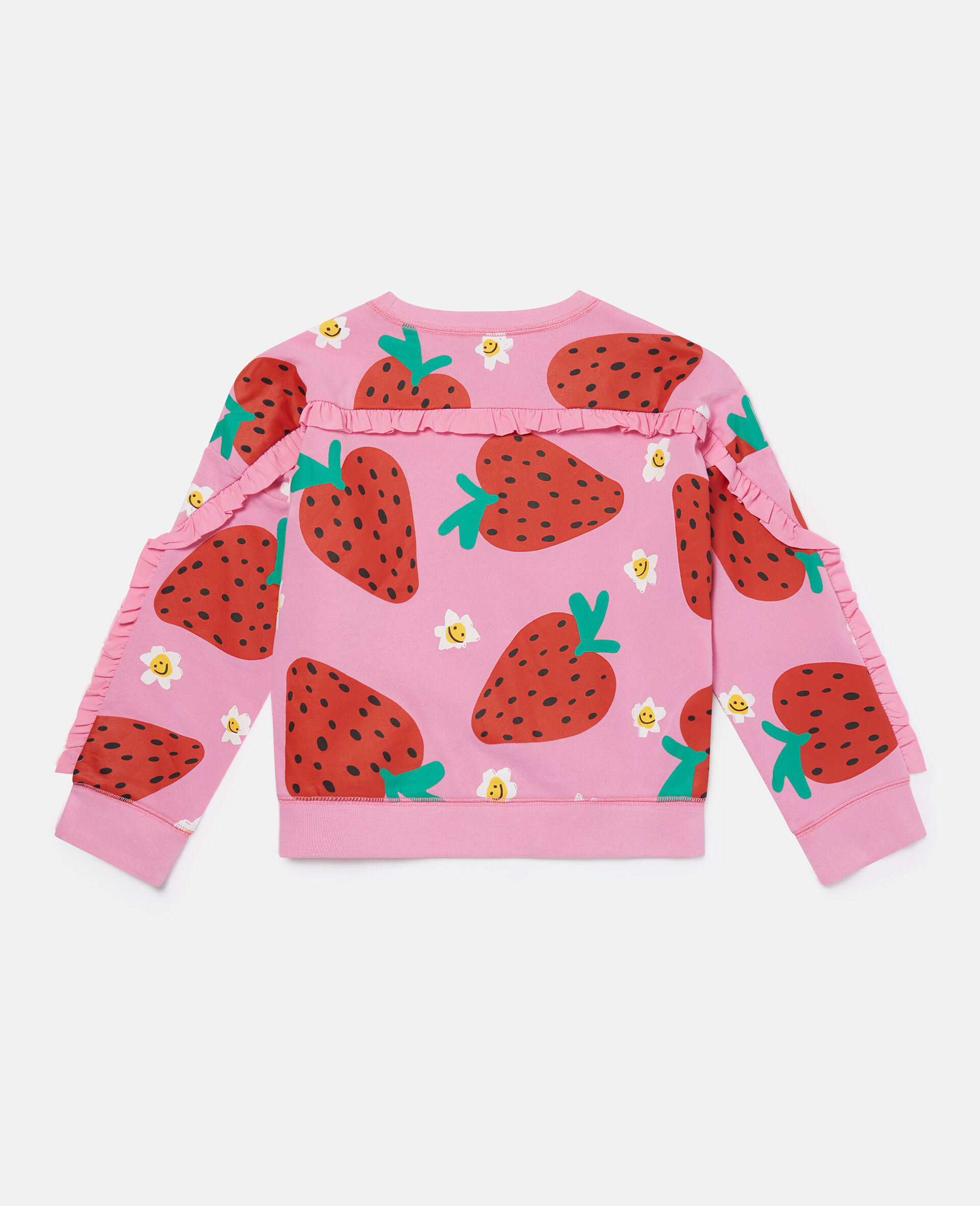 Sweatshirt mit Erdbeer-Print und Fransen-Rose-large image number 2