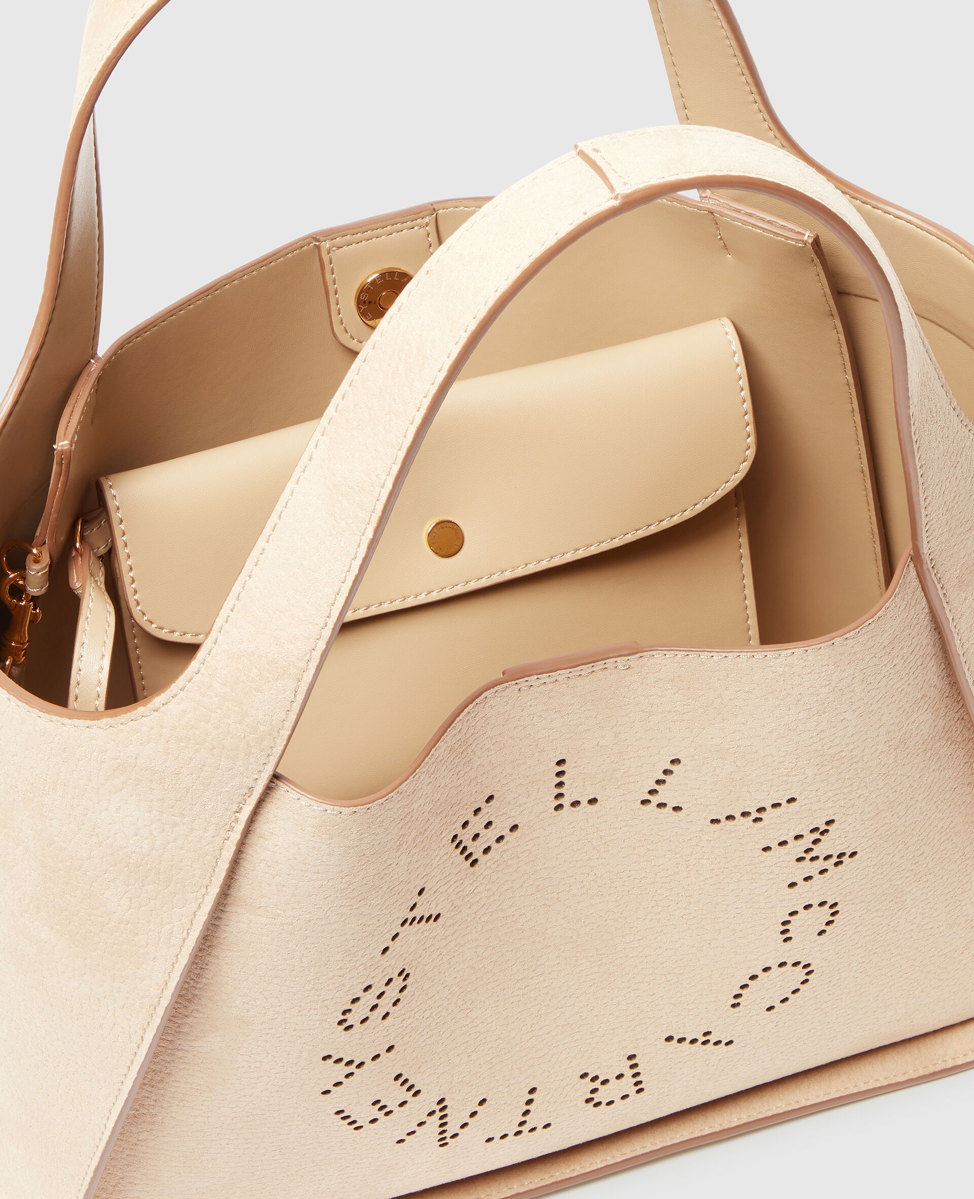 Logo斜挎托特包-Cream-large image number 3