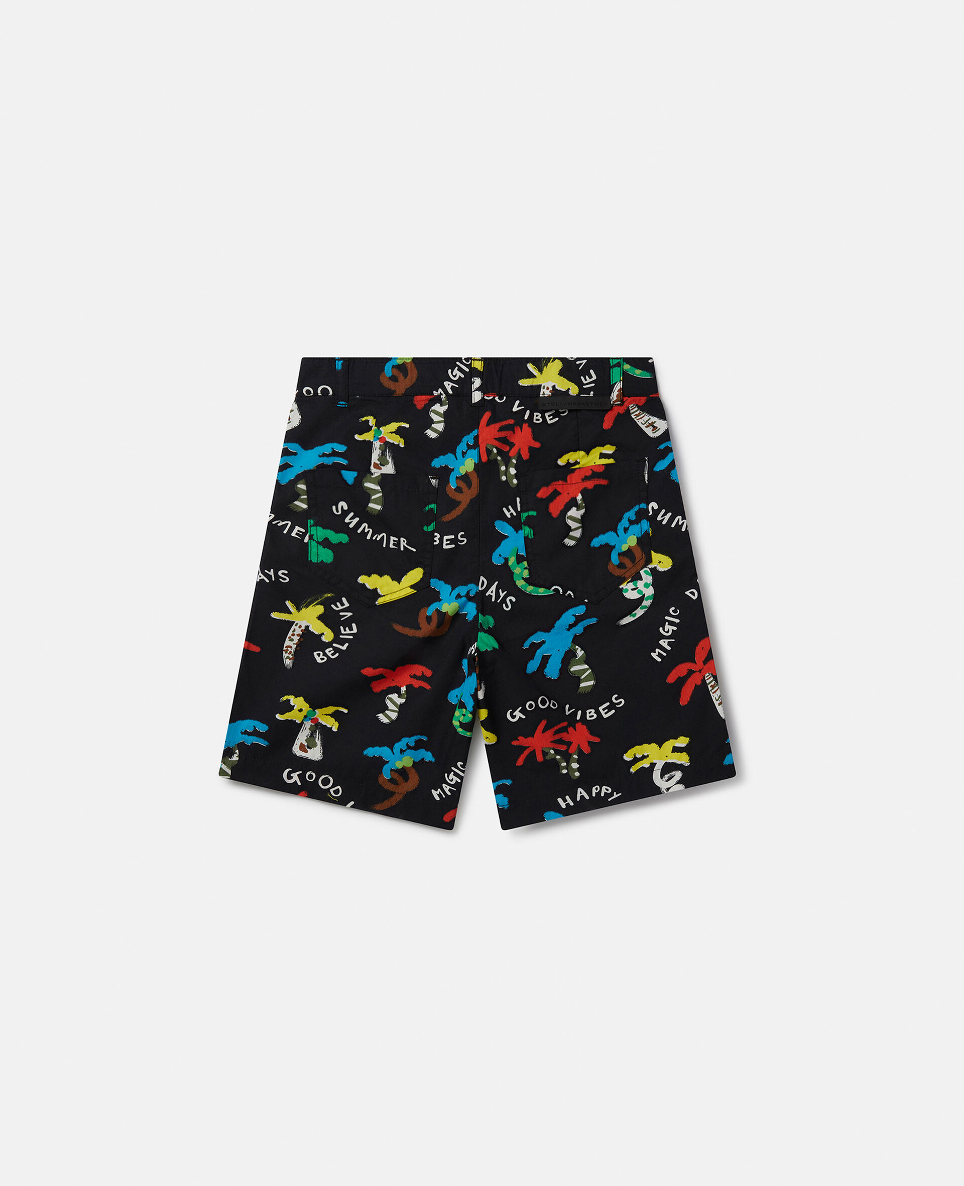 Good Vibes Palm Print Shorts-Multicoloured-large image number 2