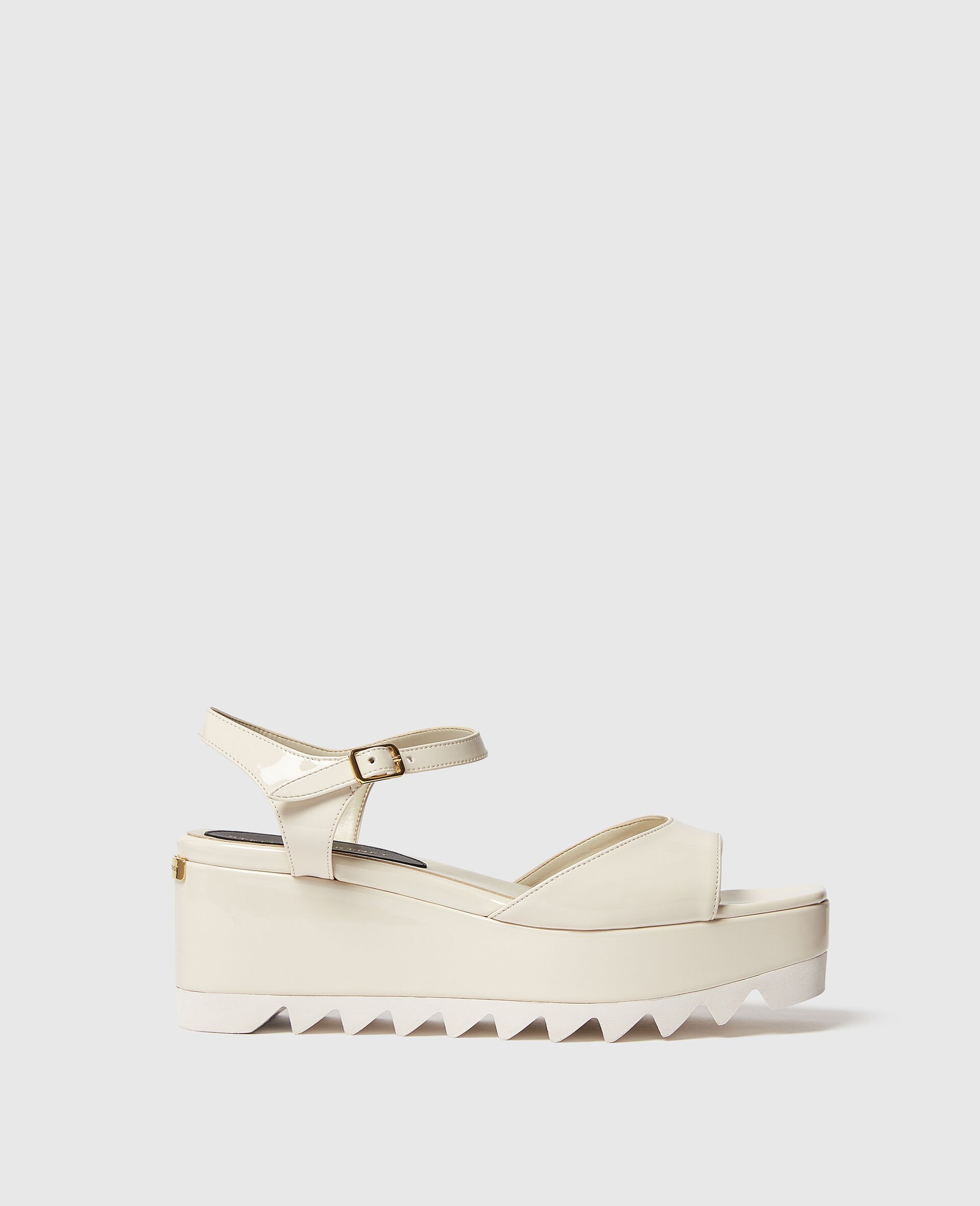 Elyse Patent Platform Sandals-White-medium