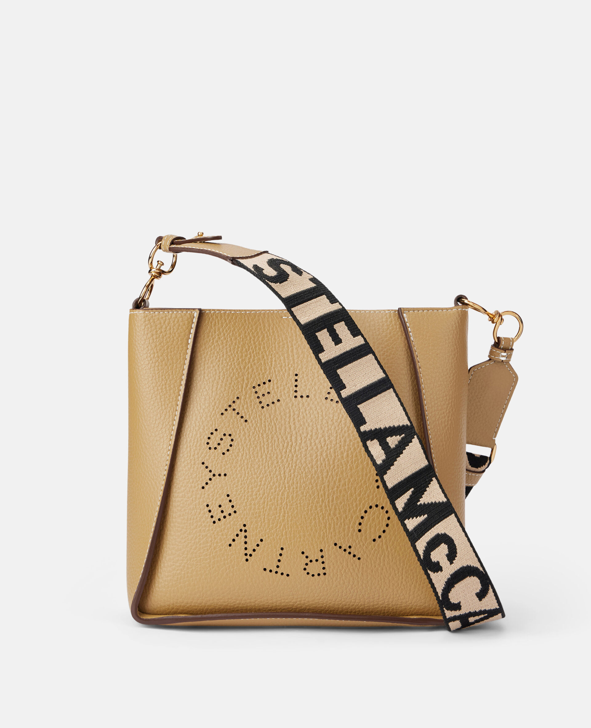 Borsa a Tracolla Quadrata con Logo-Bianco-large image number 0