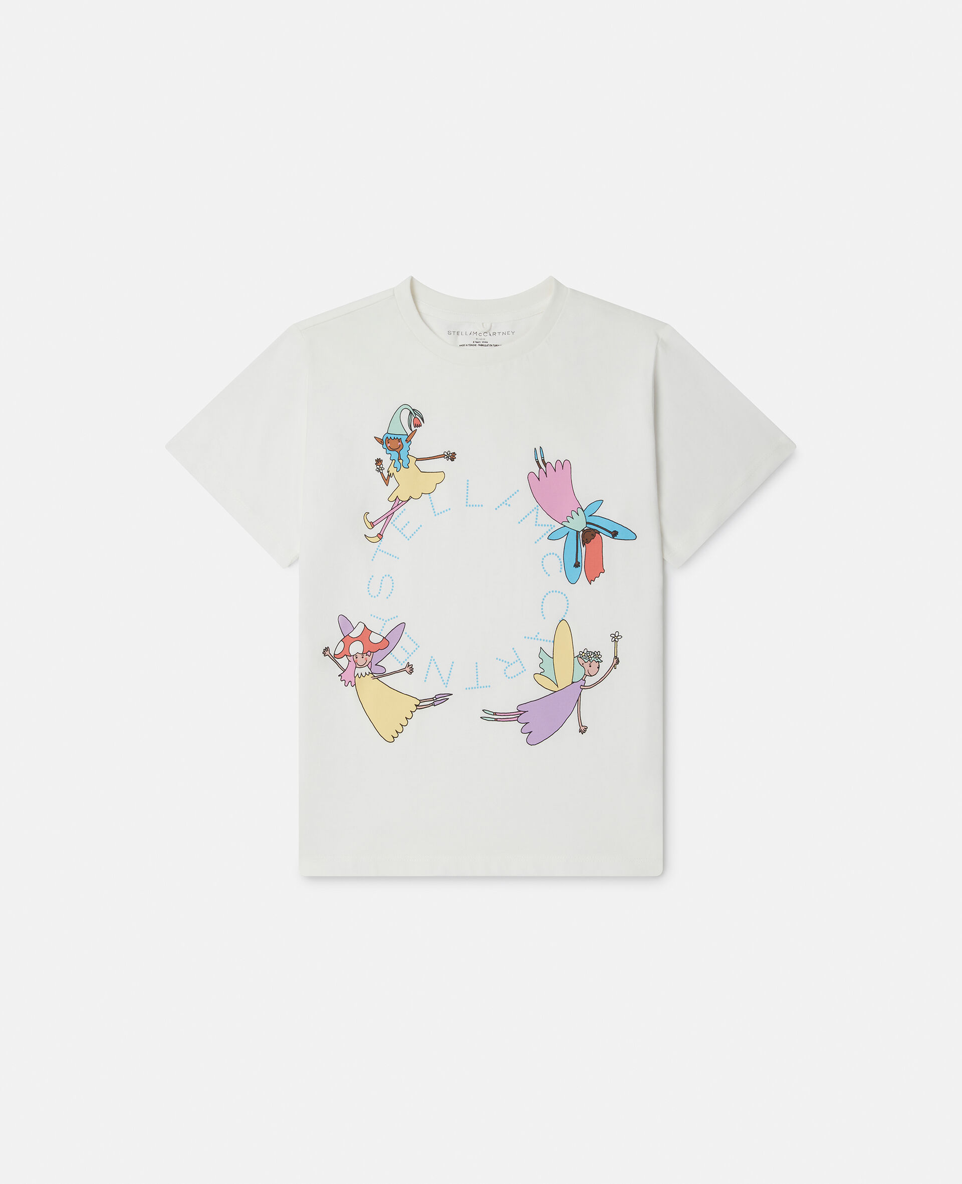 Fairies Print Crewneck T-Shirt-White-large image number 0