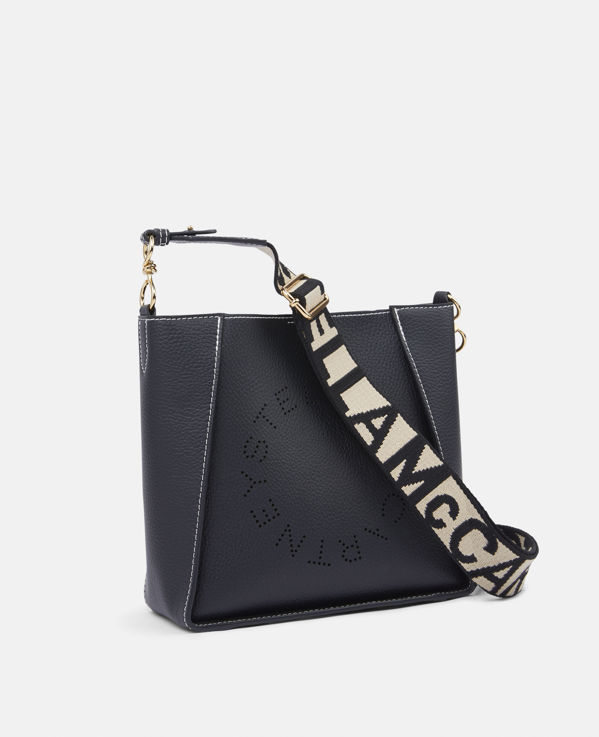 Women Black Logo Square Crossbody Bag | Stella McCartney US