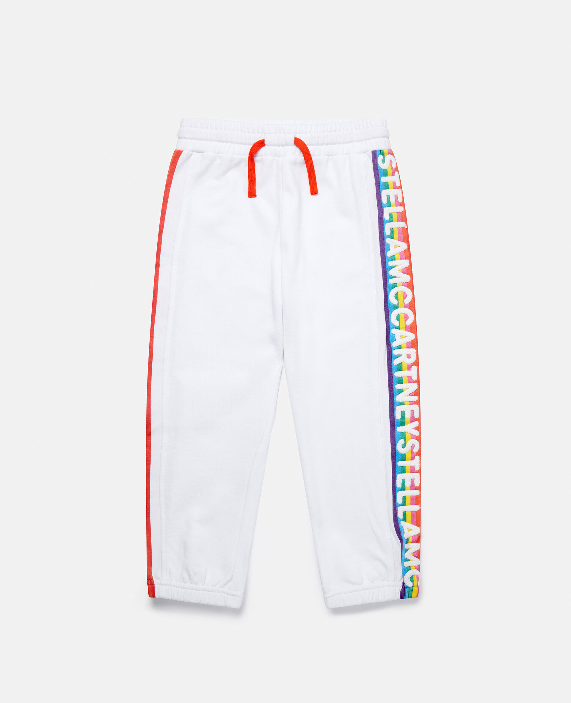 Rainbow Logo Tape Joggers-White-large image number 0