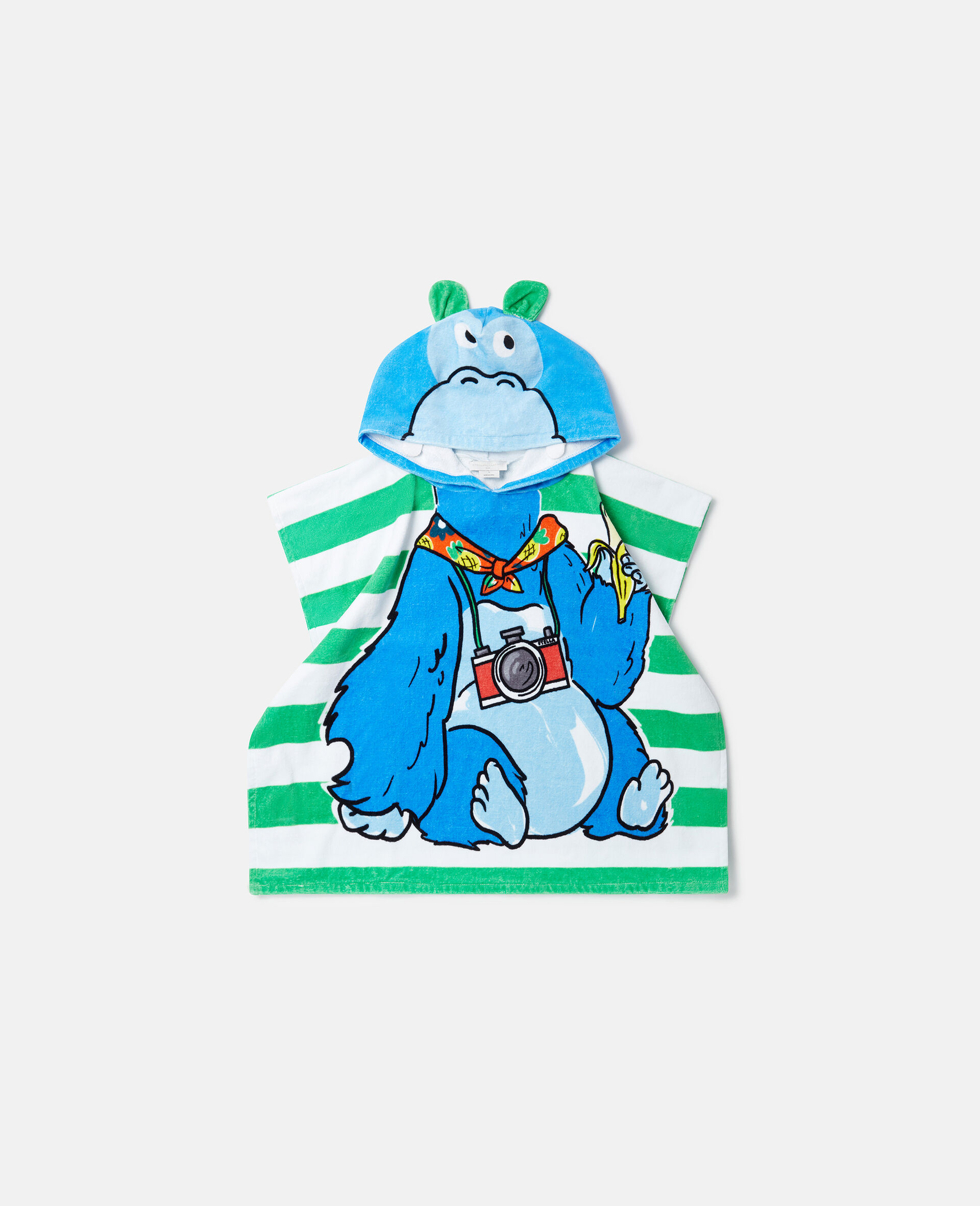 Monkey Hooded Towel-Green-large image number 0