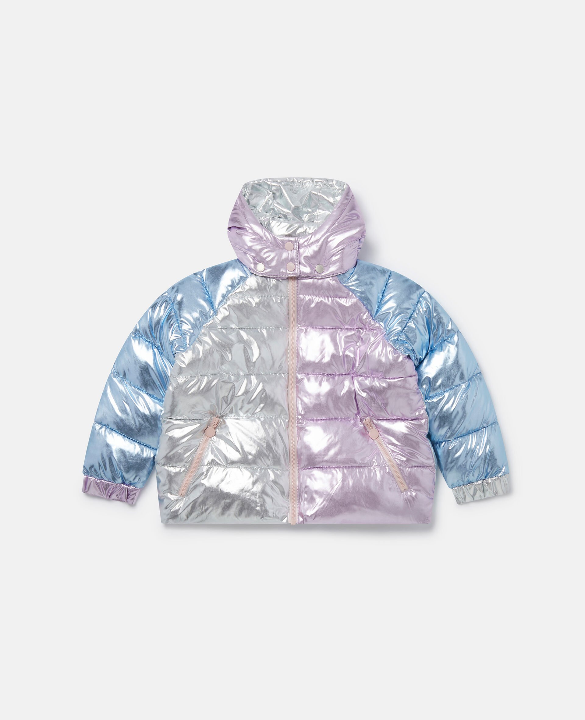Metallic Puffer Coat-Multicolour-model Metallic Puffer Coat-Multicolour-model