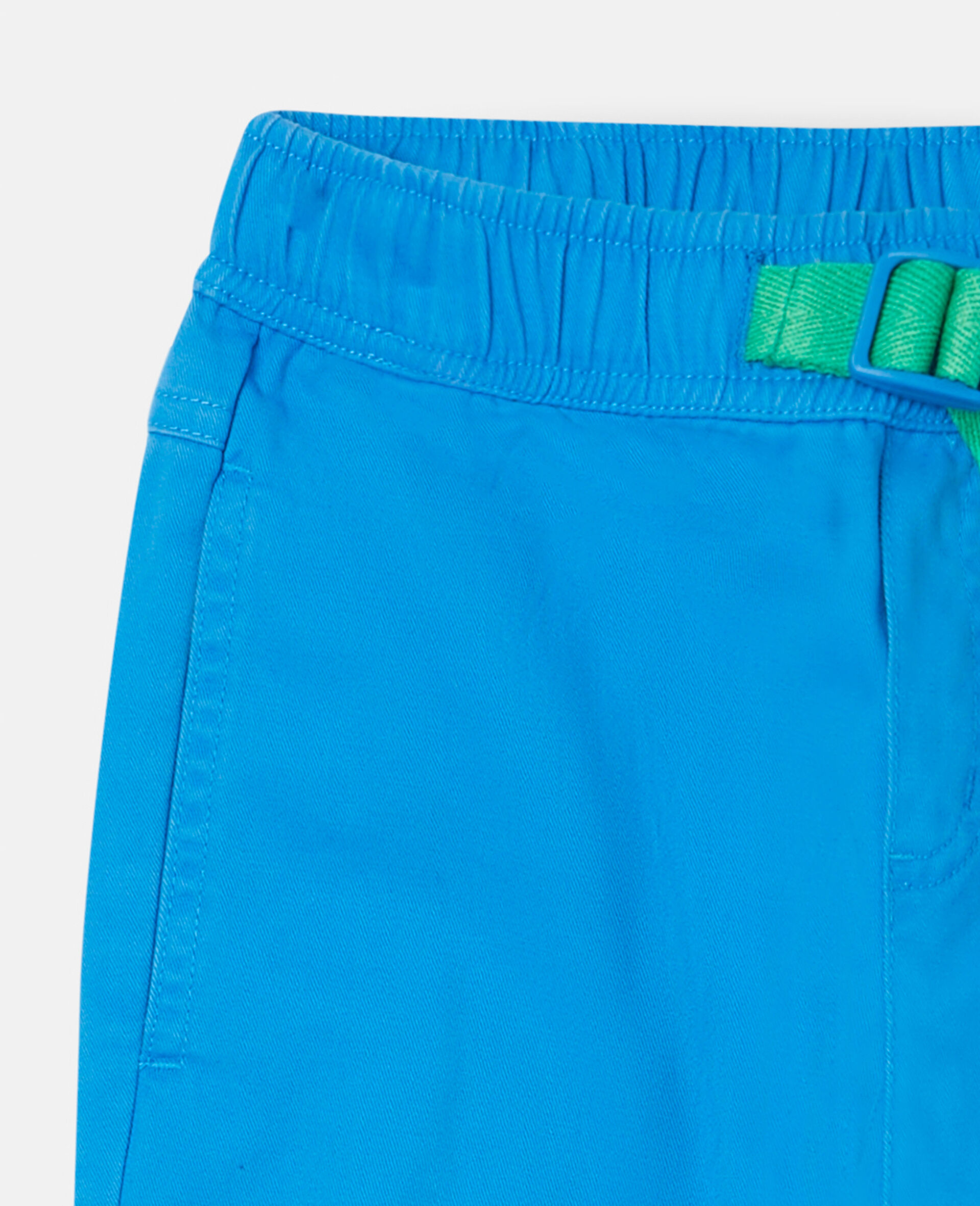Cotton Twill Cargo Trousers-Blue-large image number 1