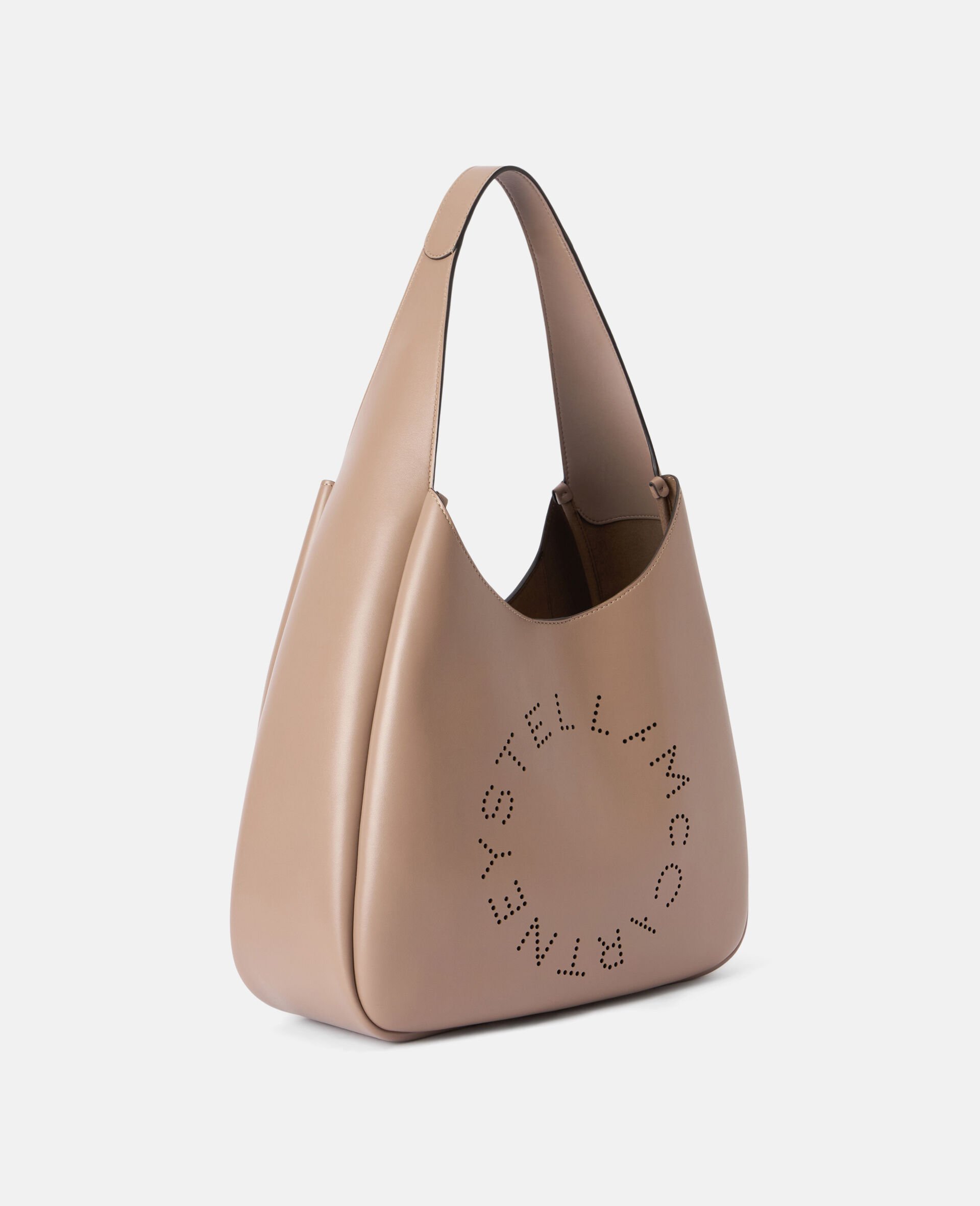 Logo Slouchy Hobo Tote Bag-Brown-medium Logo Slouchy Hobo Tote Bag-Brown-medium