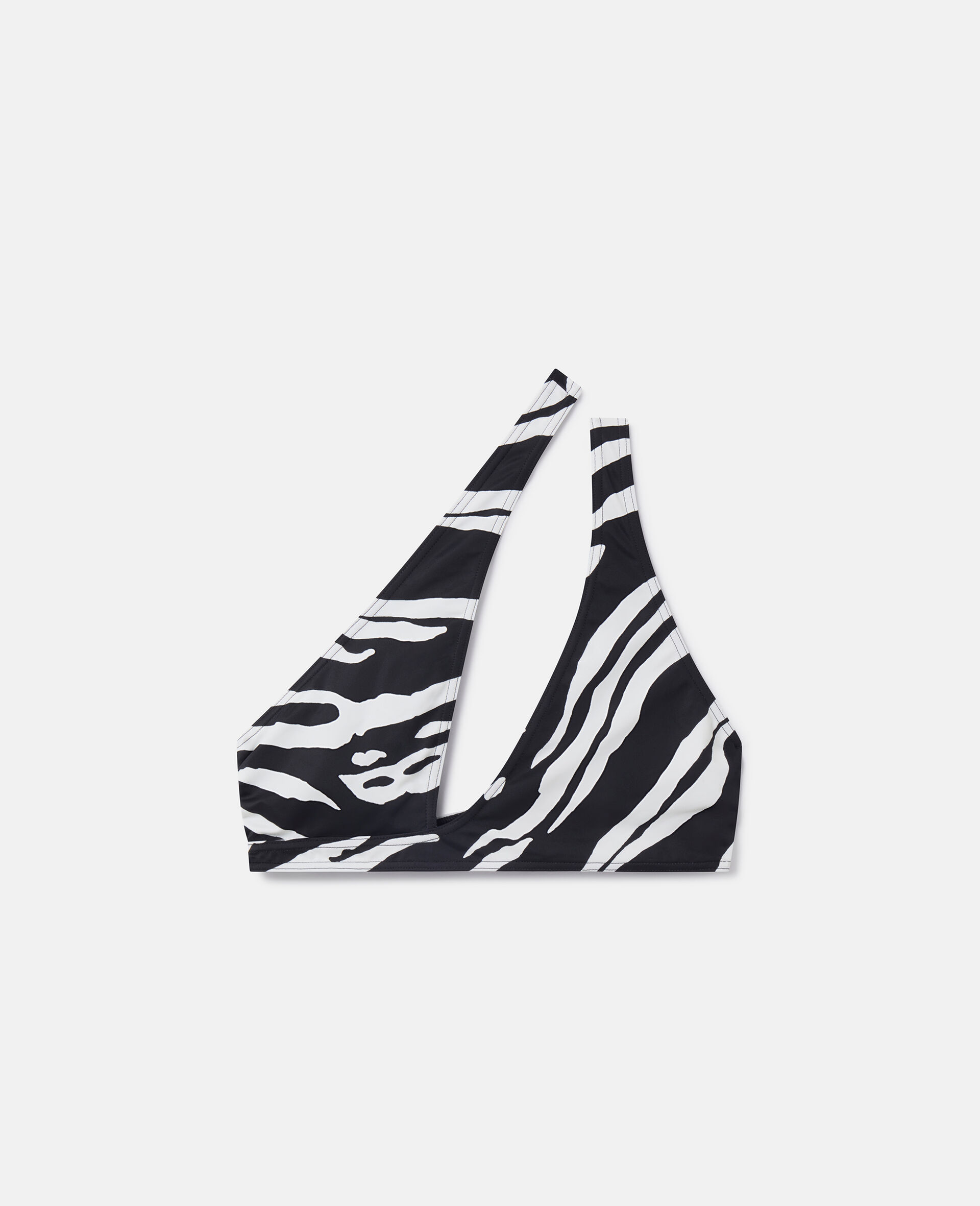 Zebra Print Cut-Out Bikini Top-Multicolour-large image number 0