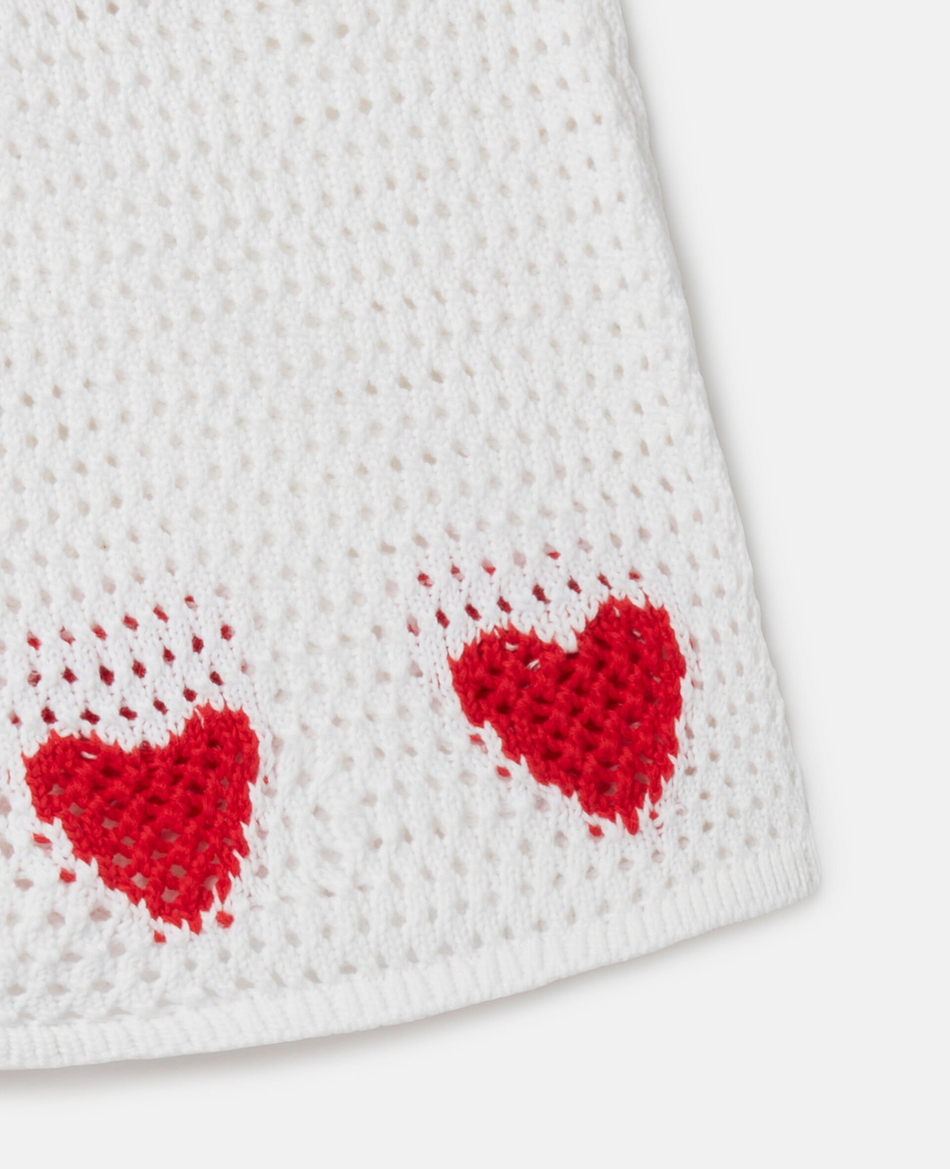 Heart Crocheted Shorts-White-large image number 1