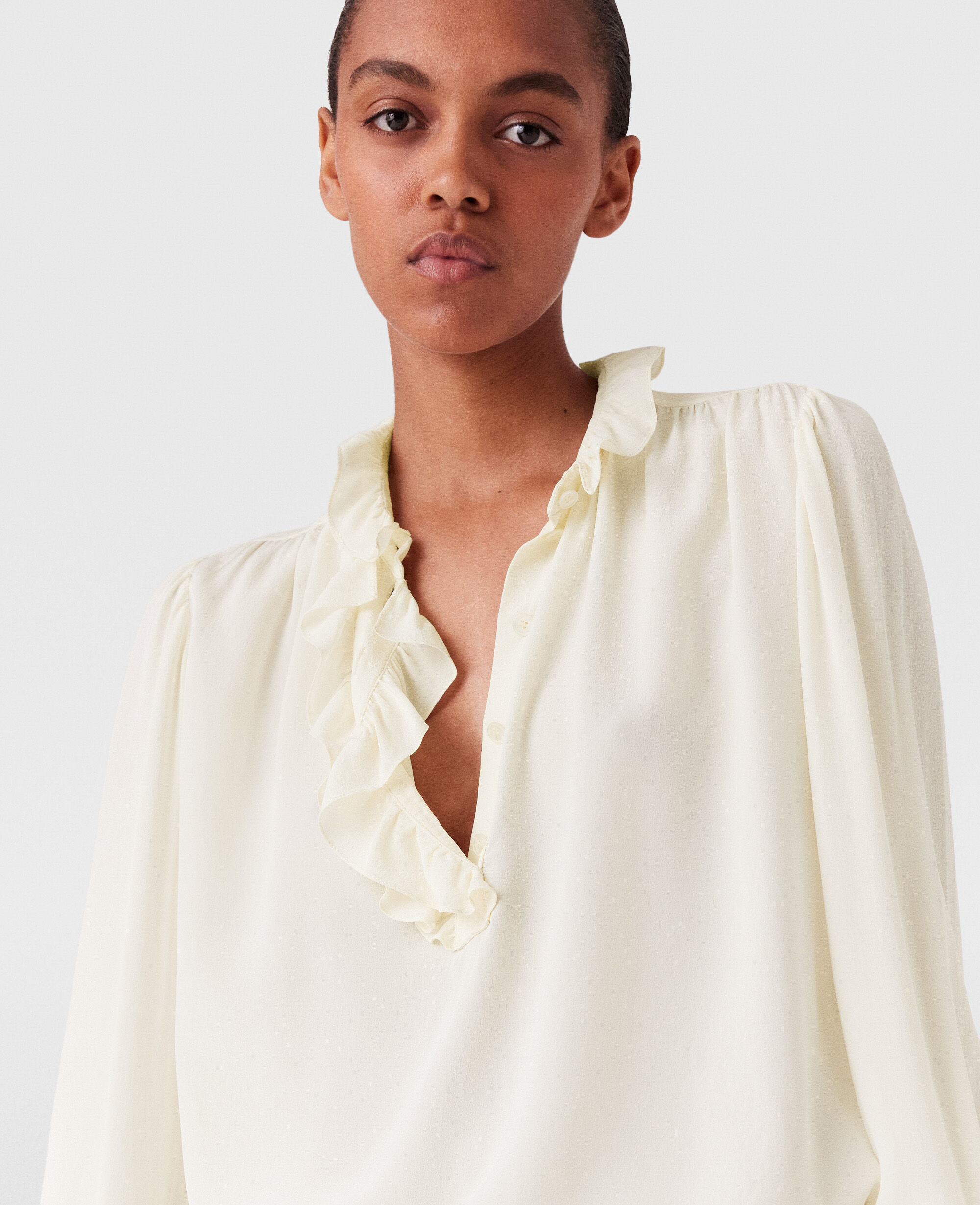 【送料&関税込】Stella McCartney Ruffled Shirt Dress Stella McCartney Kids - Silver Cotton Lurex Dress