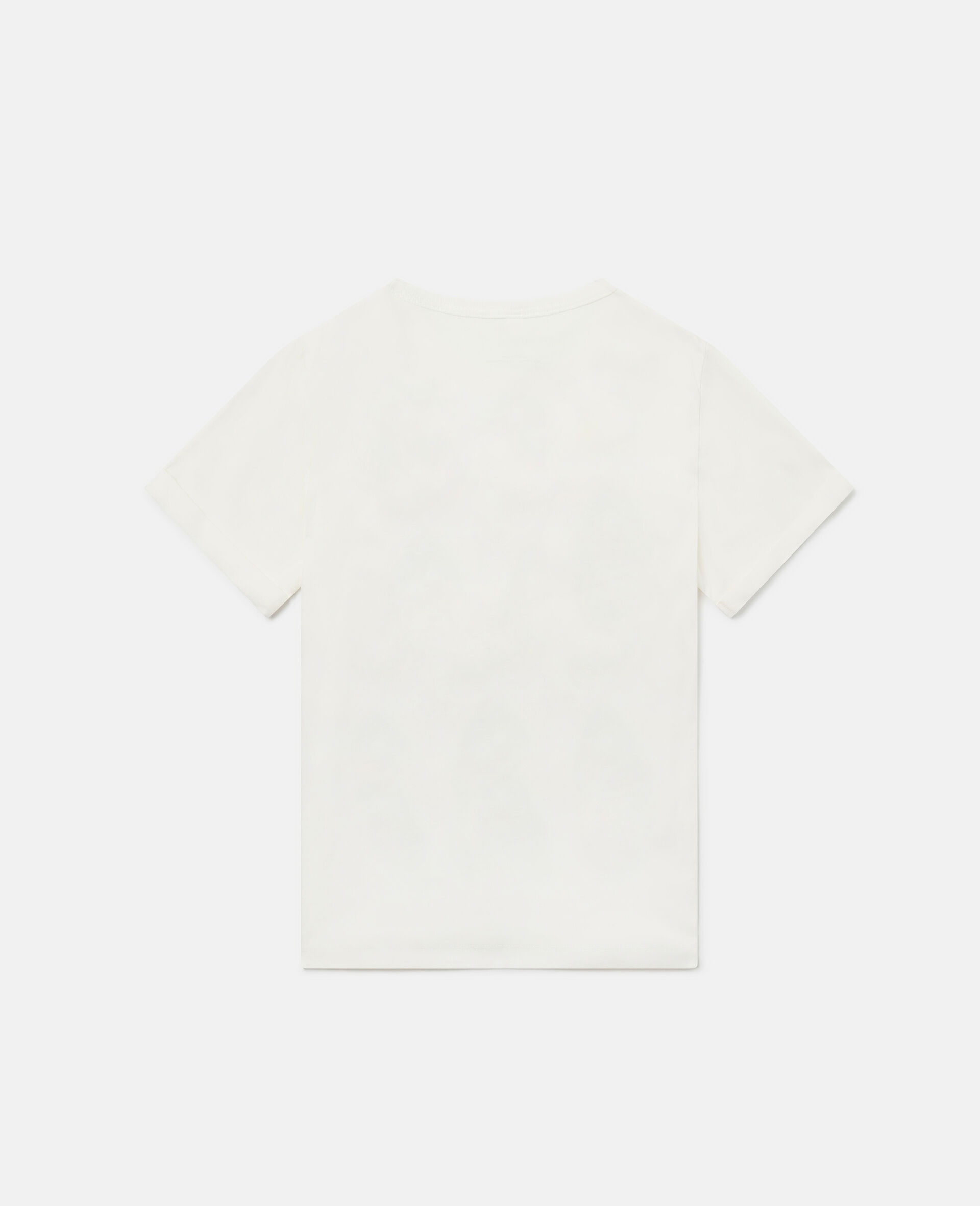 Heart Embroidery T-Shirt-White-large image number 2