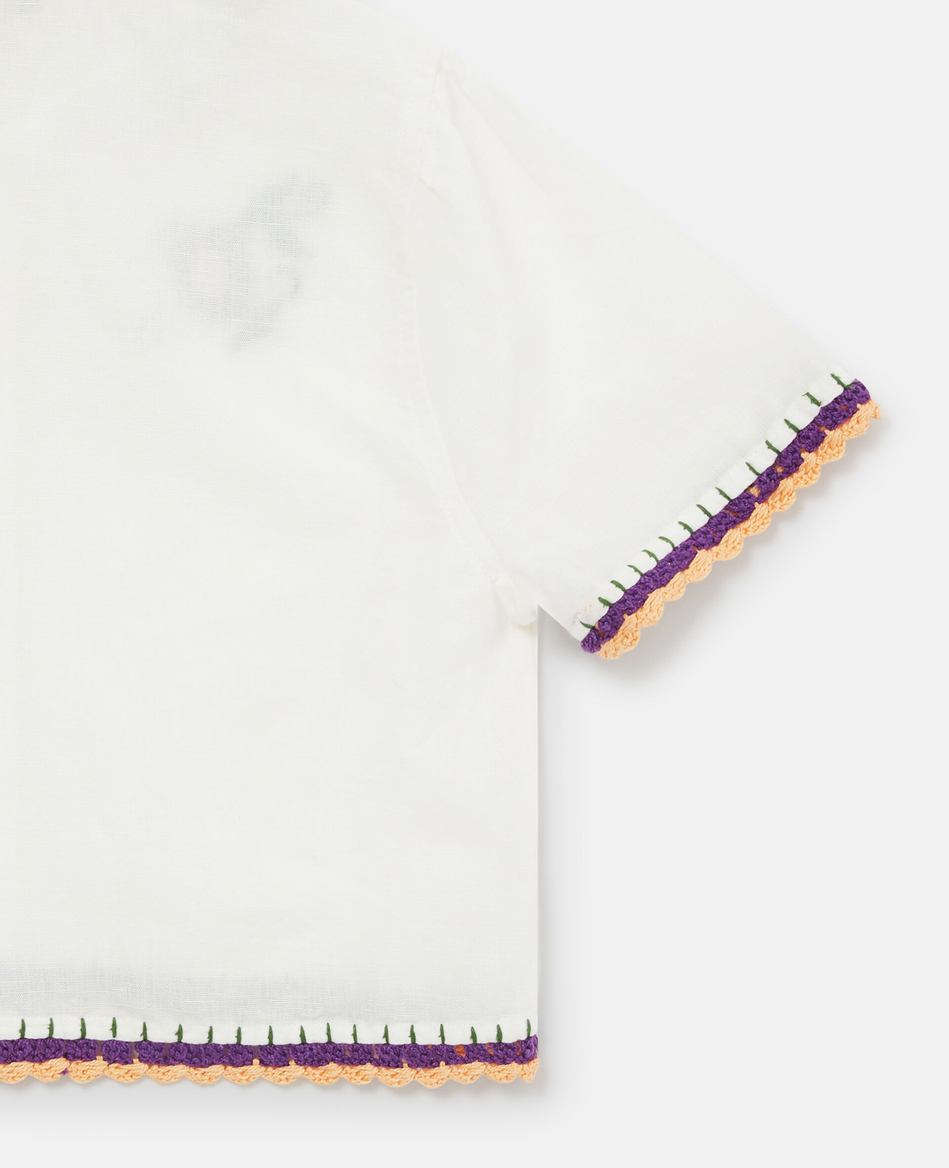 Embroidered Polo Shirt-White-large image number 3
