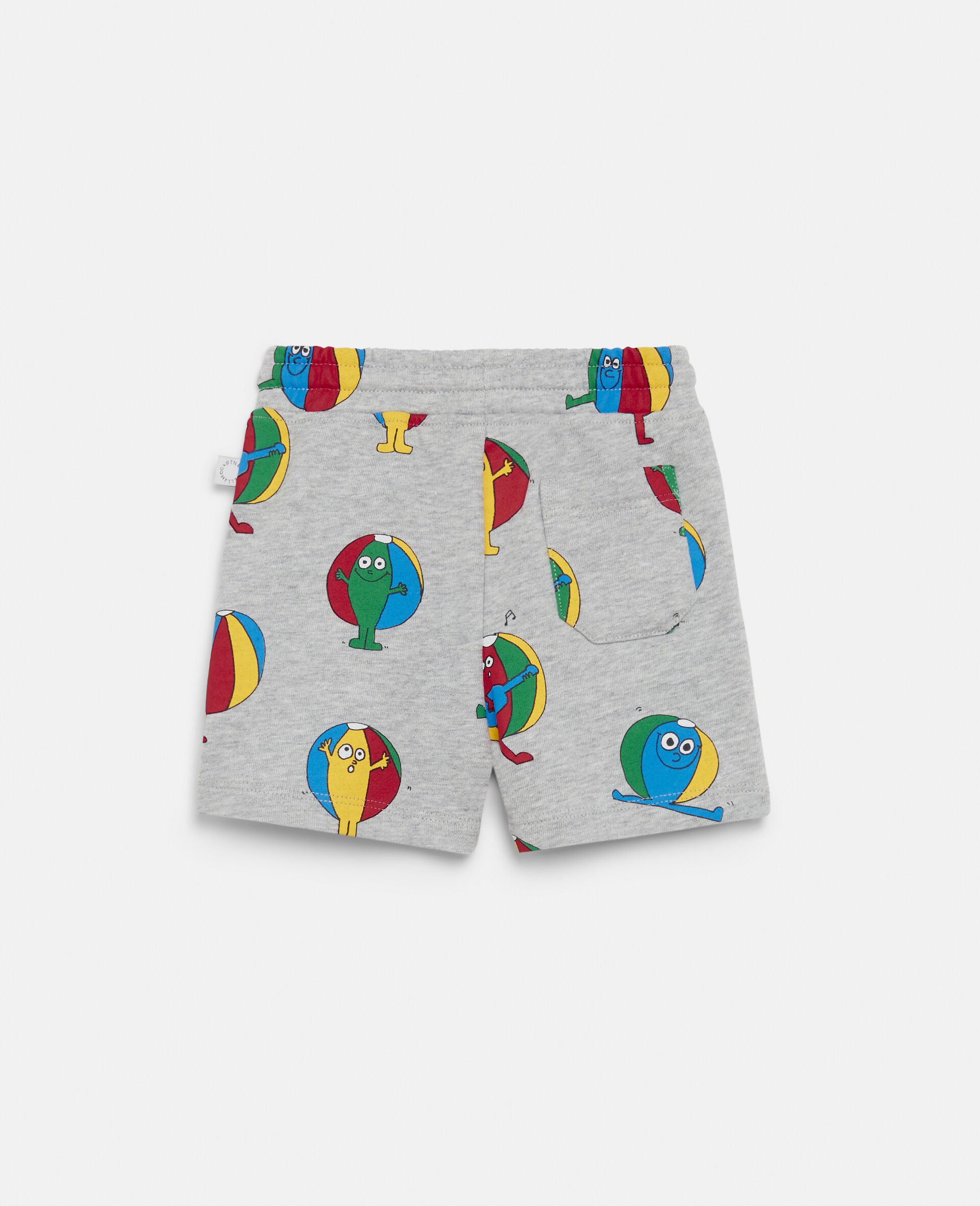 Beachball Fleece Shorts-Grey-large image number 2