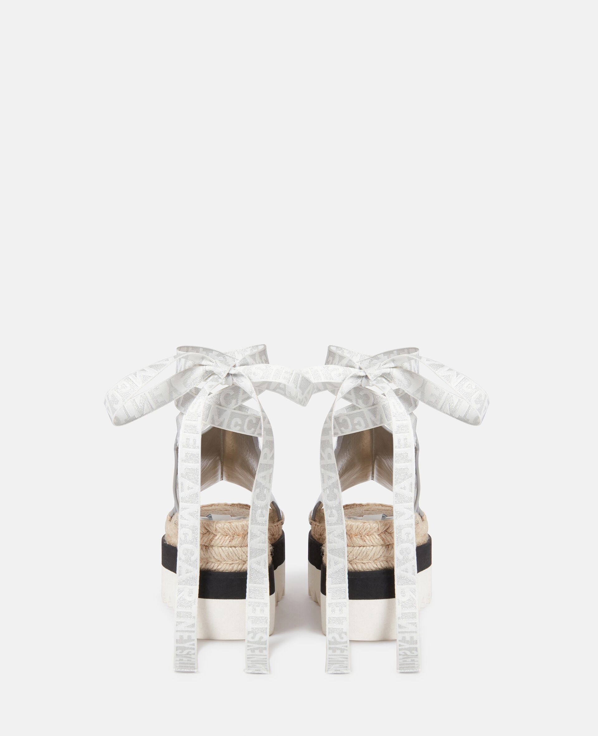 Espadrillas con Plateau Metallizzato Gaia-Silver-large image number 2