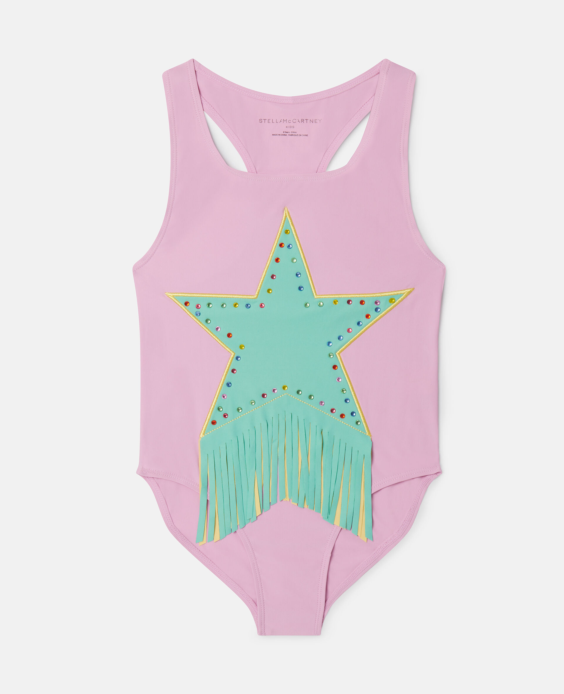 Fringed Star Swimsuit-Pink-medium