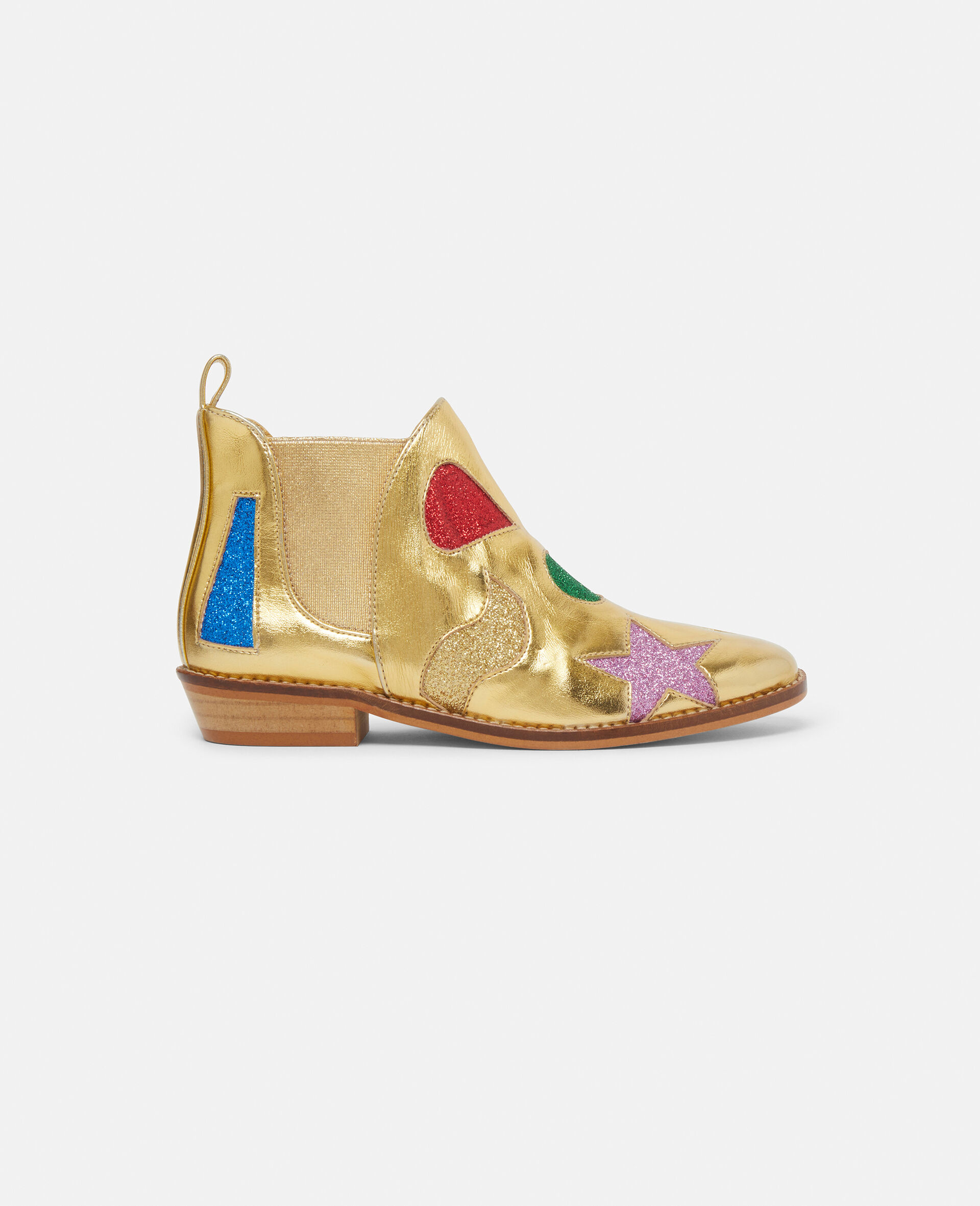 Women Gold Glitter Chelsea Boots Stella McCartney US