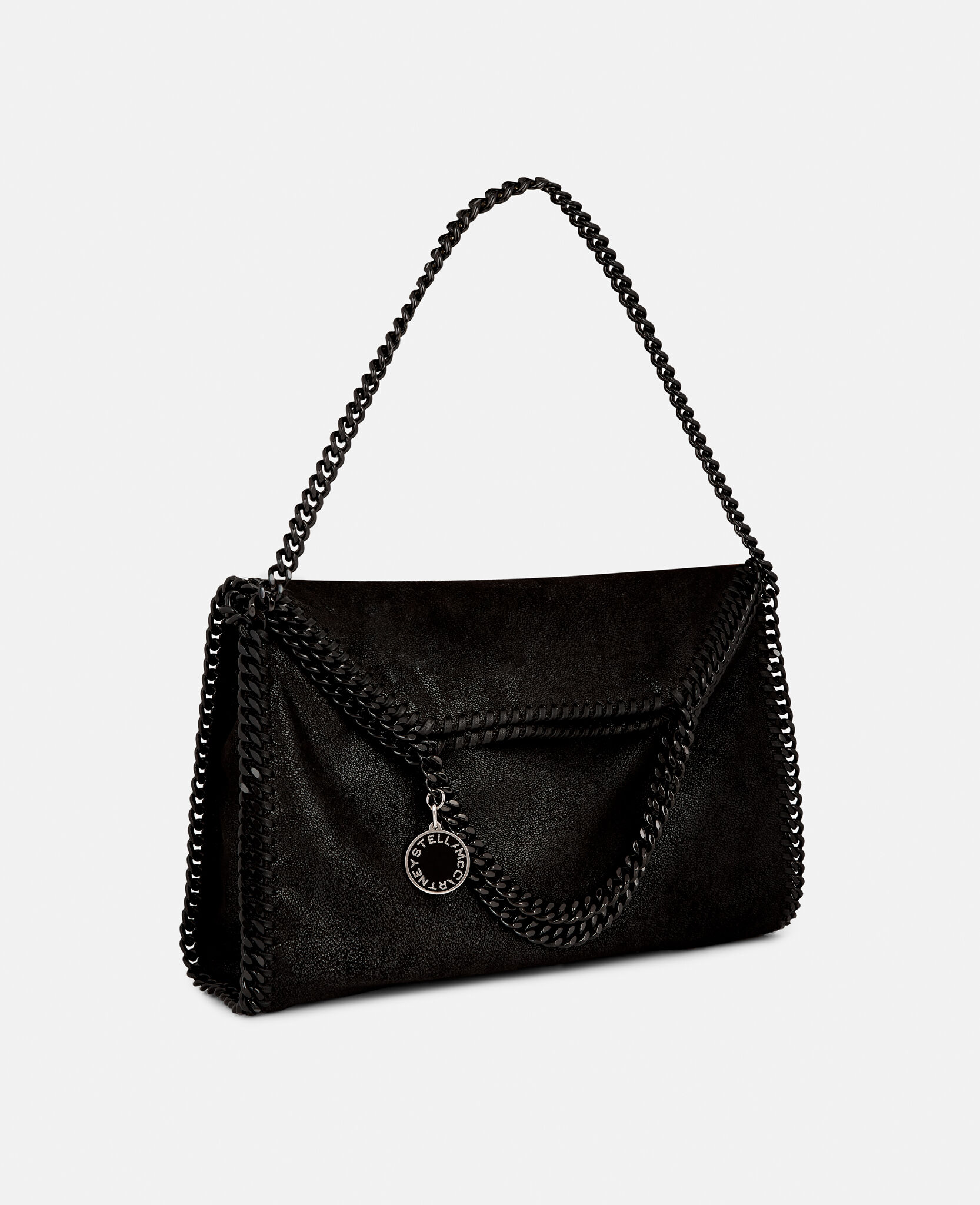 Women Black Falabella Fold Over Tote Stella McCartney ES