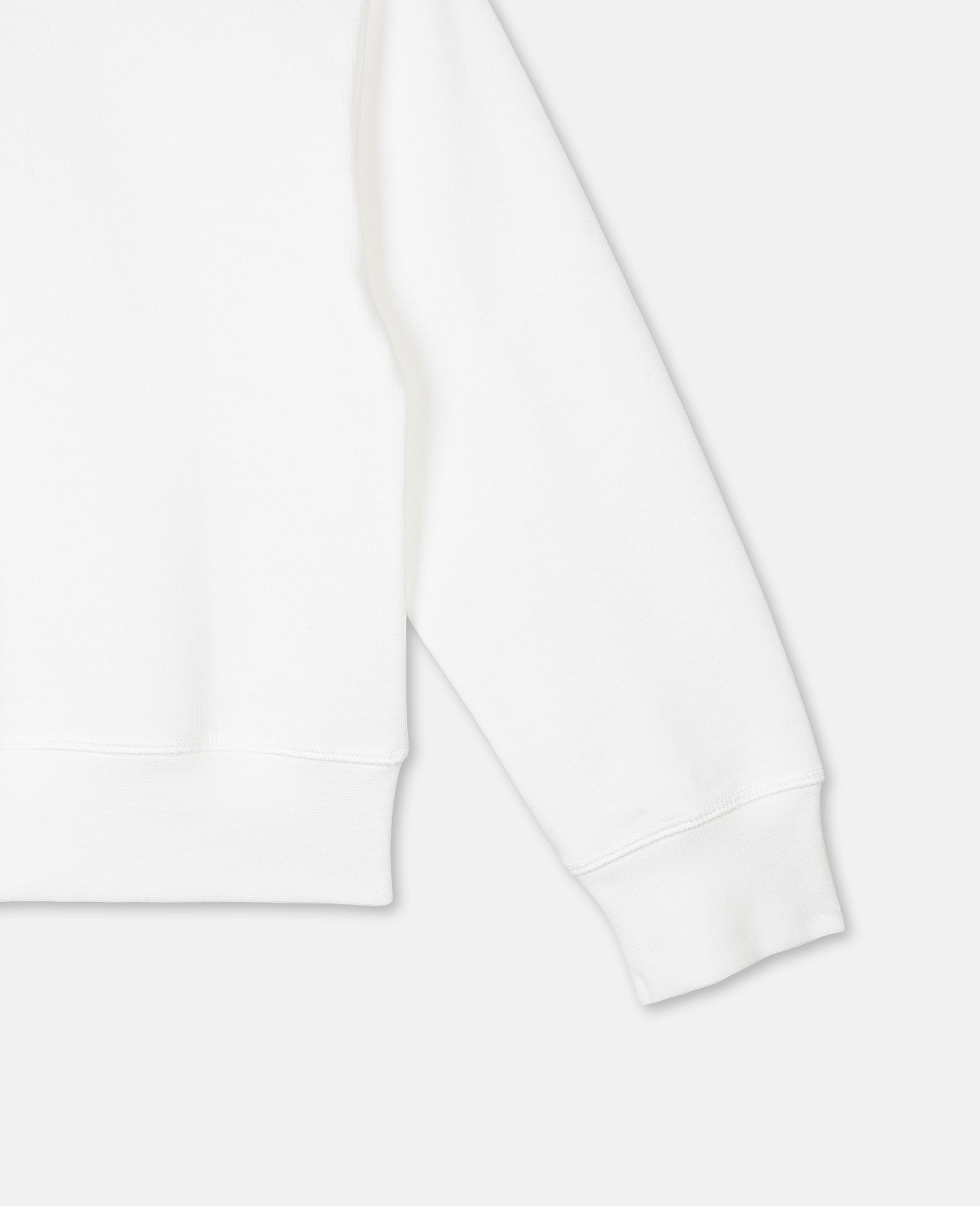 Sweat-shirt en molleton motif palmier et logo -Blanc-large image number 2
