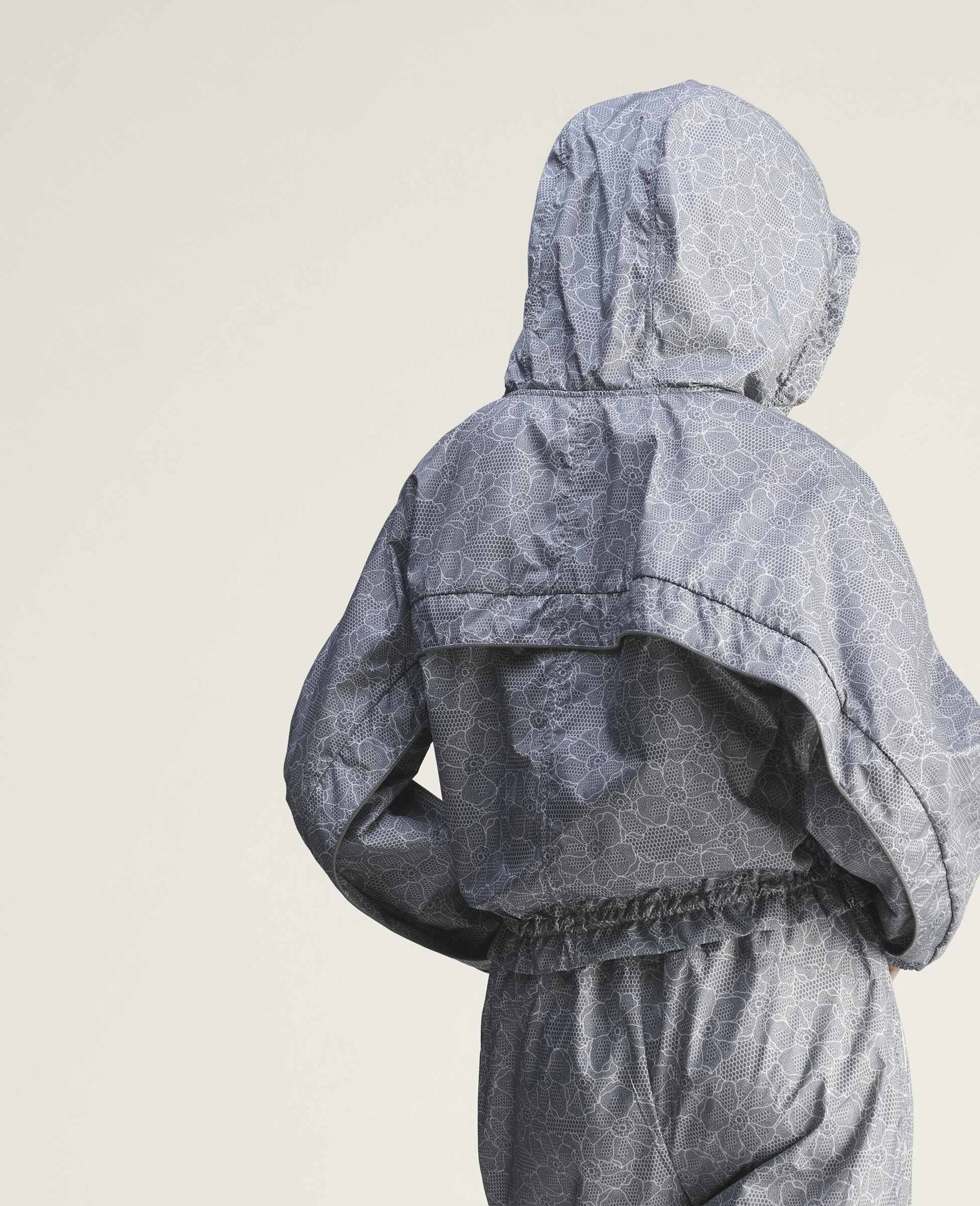 High-Neck Hooded Jacket-Grey-large image number 3