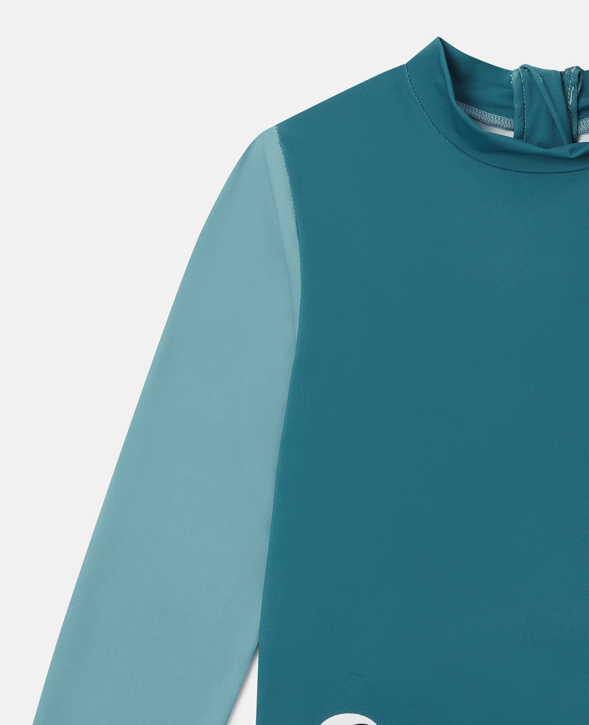 Haut de maillot de bain graphique avec baleine-Bleu-medium