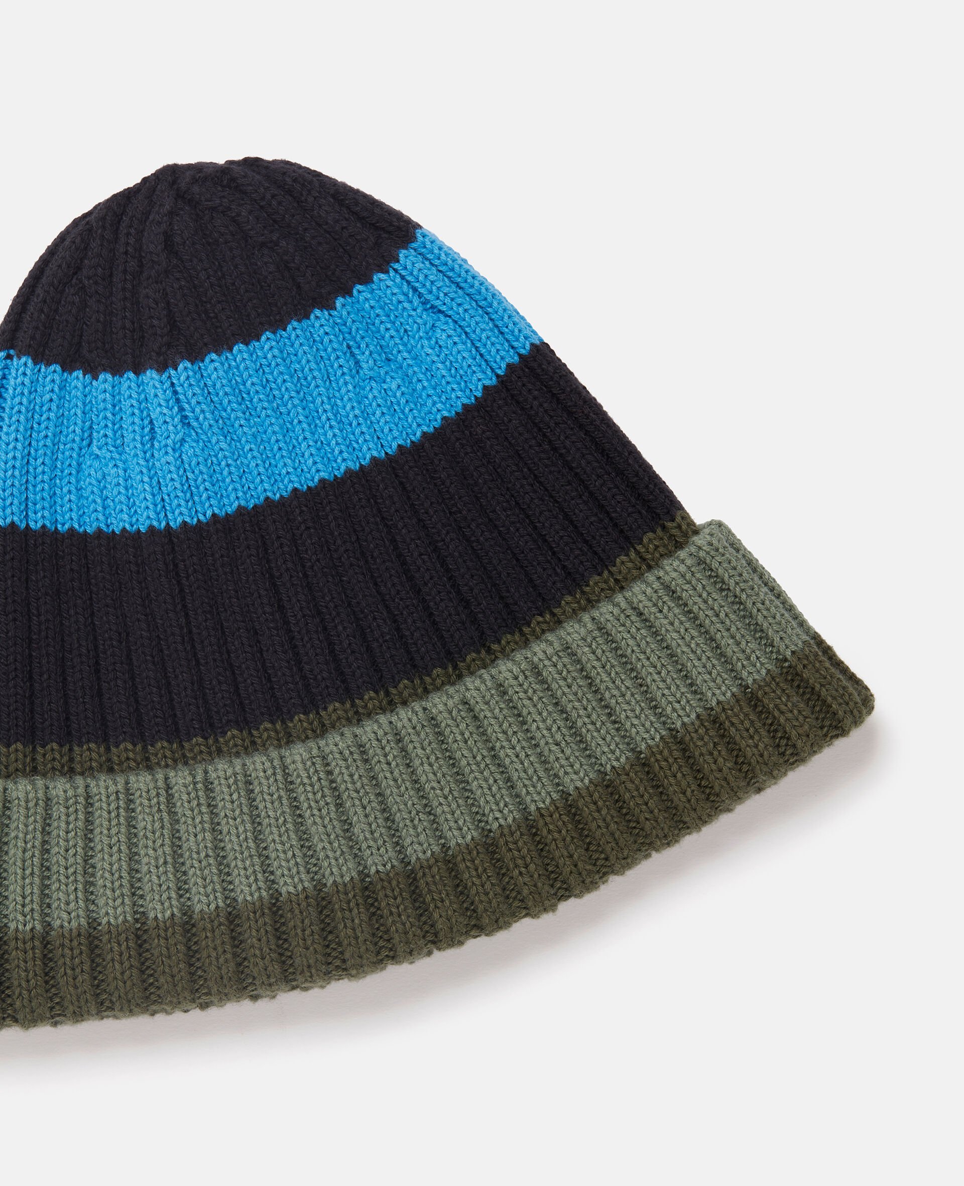 Striped Beanie Hat-Blue-large Striped Beanie Hat-Blue-large image number 2