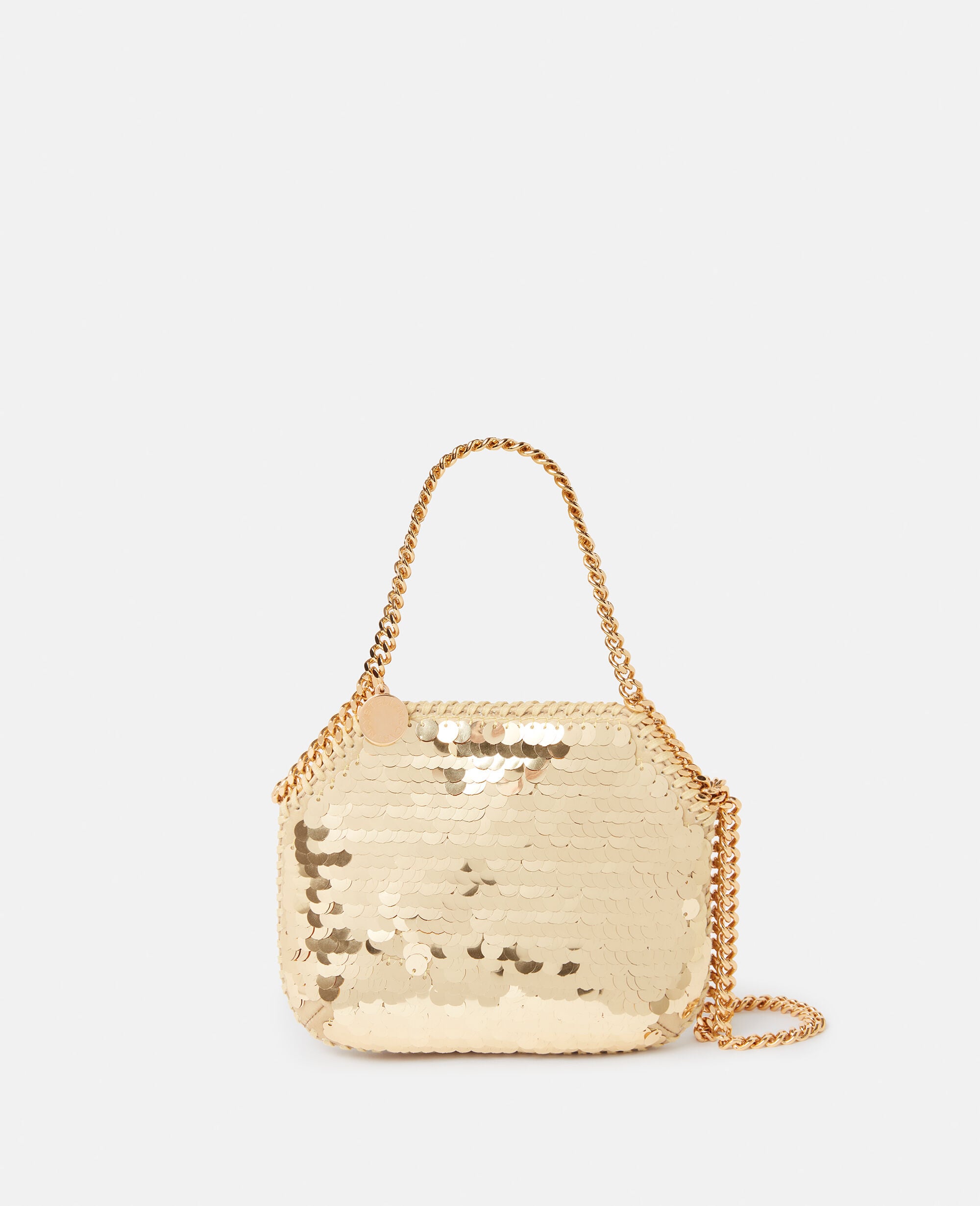 Women Gold Falabella Oversized Sequin Mini Tote Bag | Stella