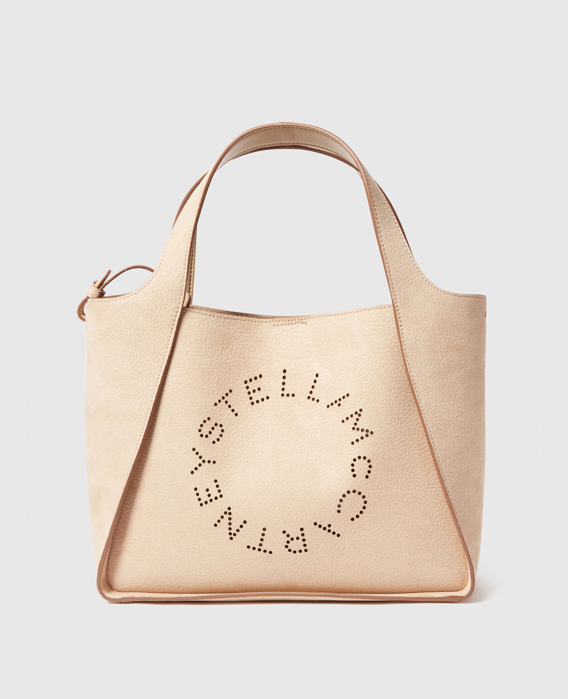 Tote a Tracolla con Logo-Cream-large image number 0