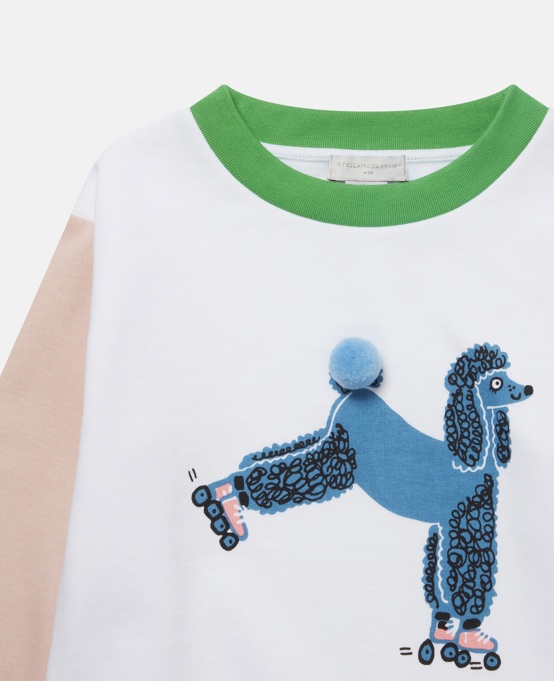Sweat-shirt en polaire motif caniche patineur -Blanc-large image number 1