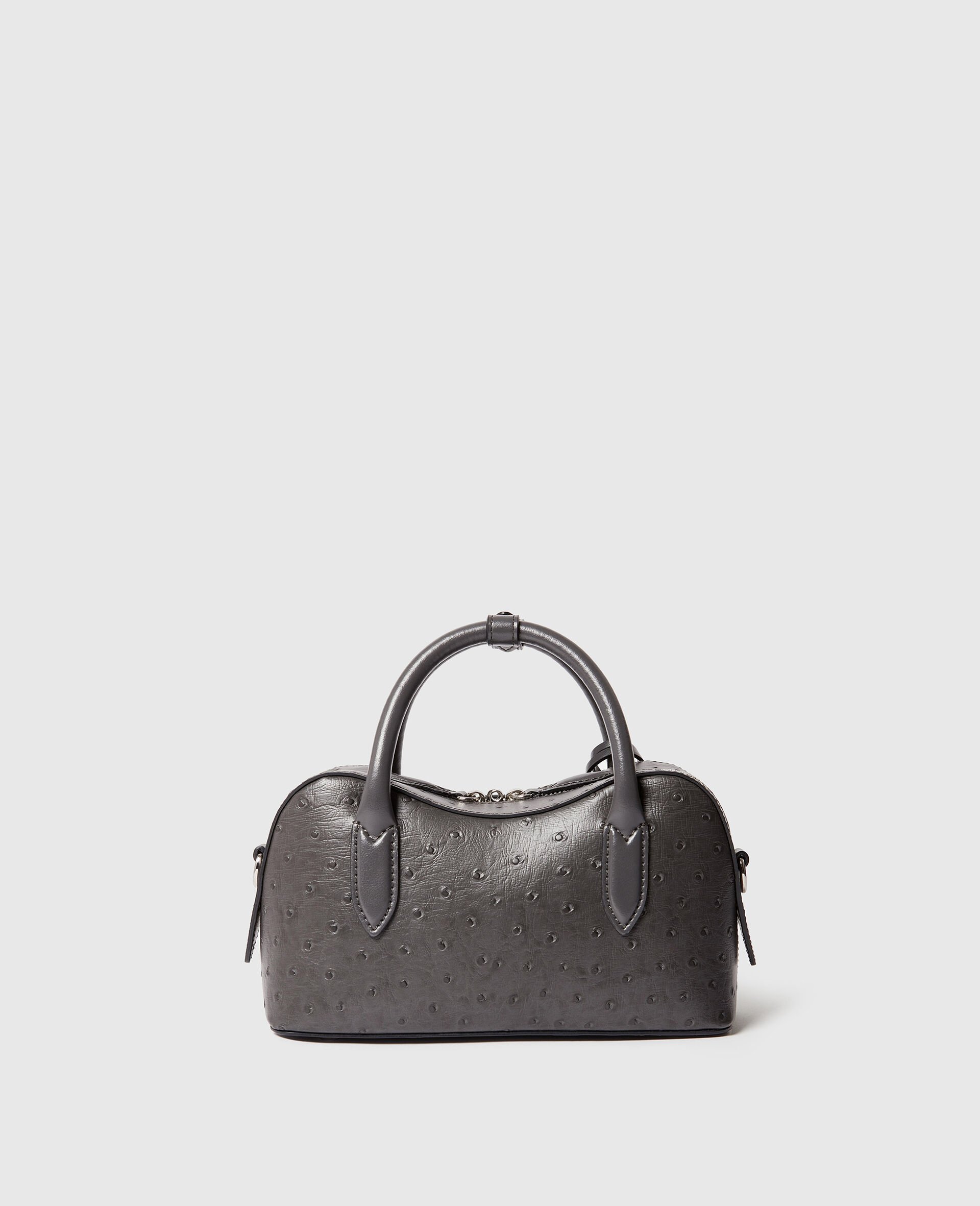 Ryder Ostrich Crossbody Bag-Grey-large image number 2