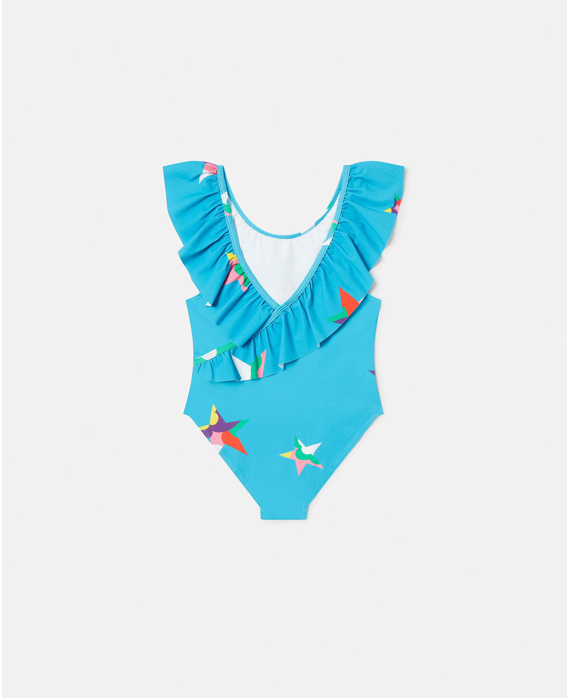 Star Print Ruffle Swimsuit-Multicolour-large image number 2