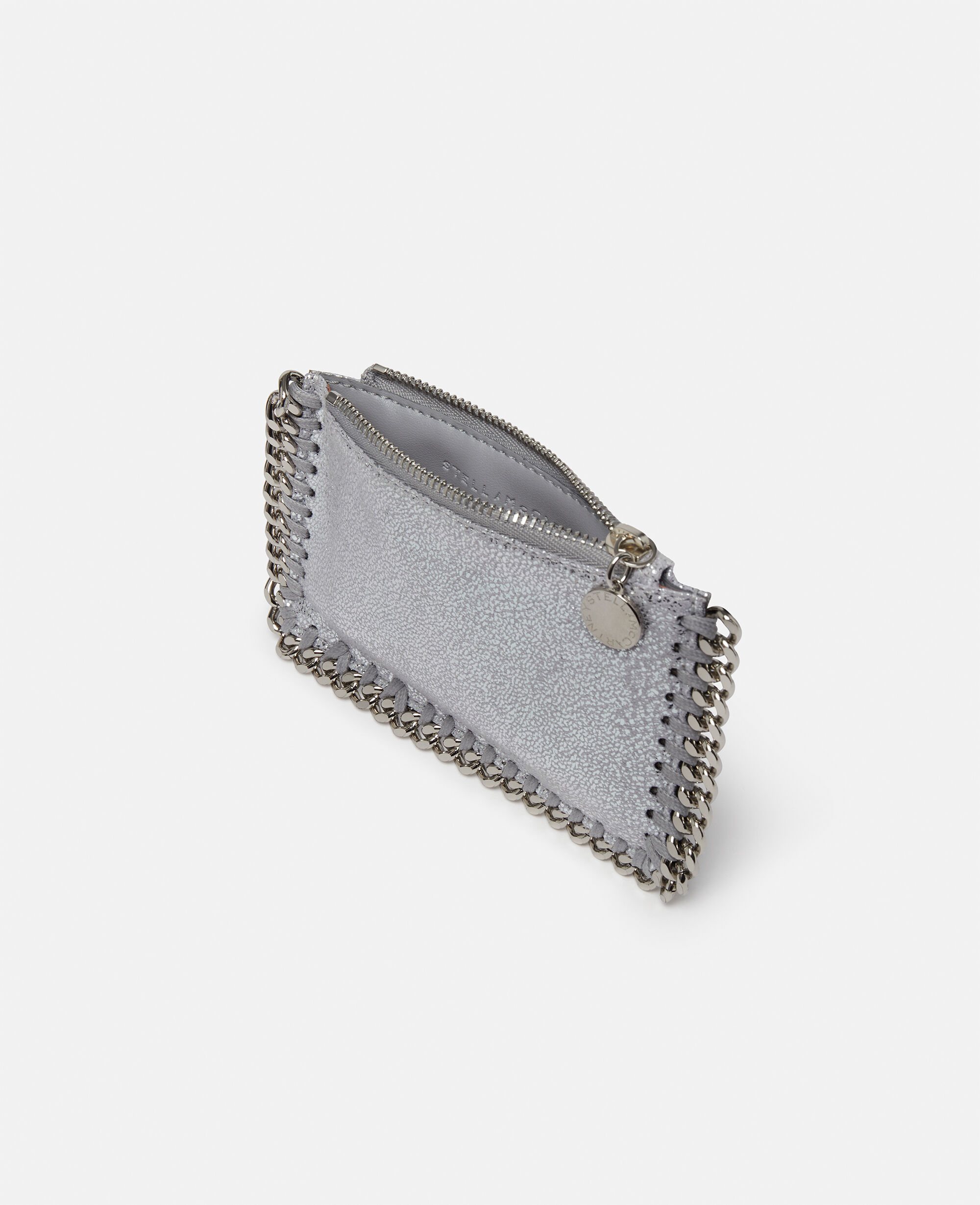 Women Silver Falabella Zip Cardholder | Stella McCartney CA