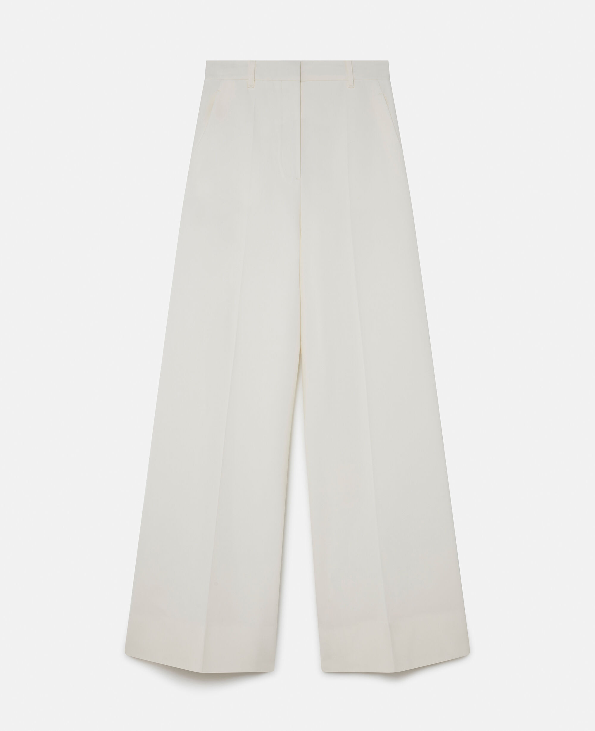 High Rise Wide Leg Wool Pants