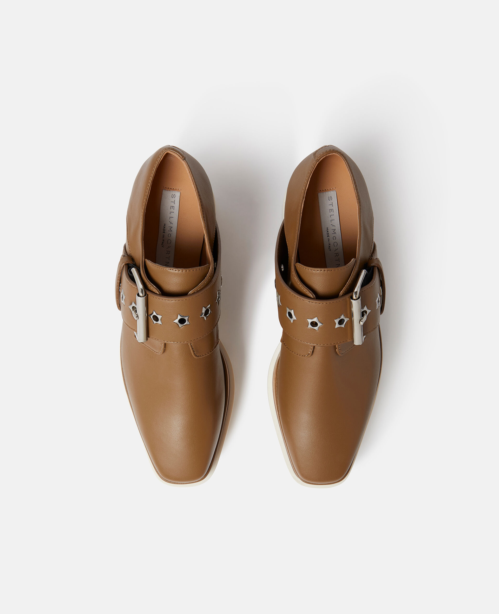 엘리스 스타 스터드 버클 플랫폼 슈즈-브라운-large image number 3