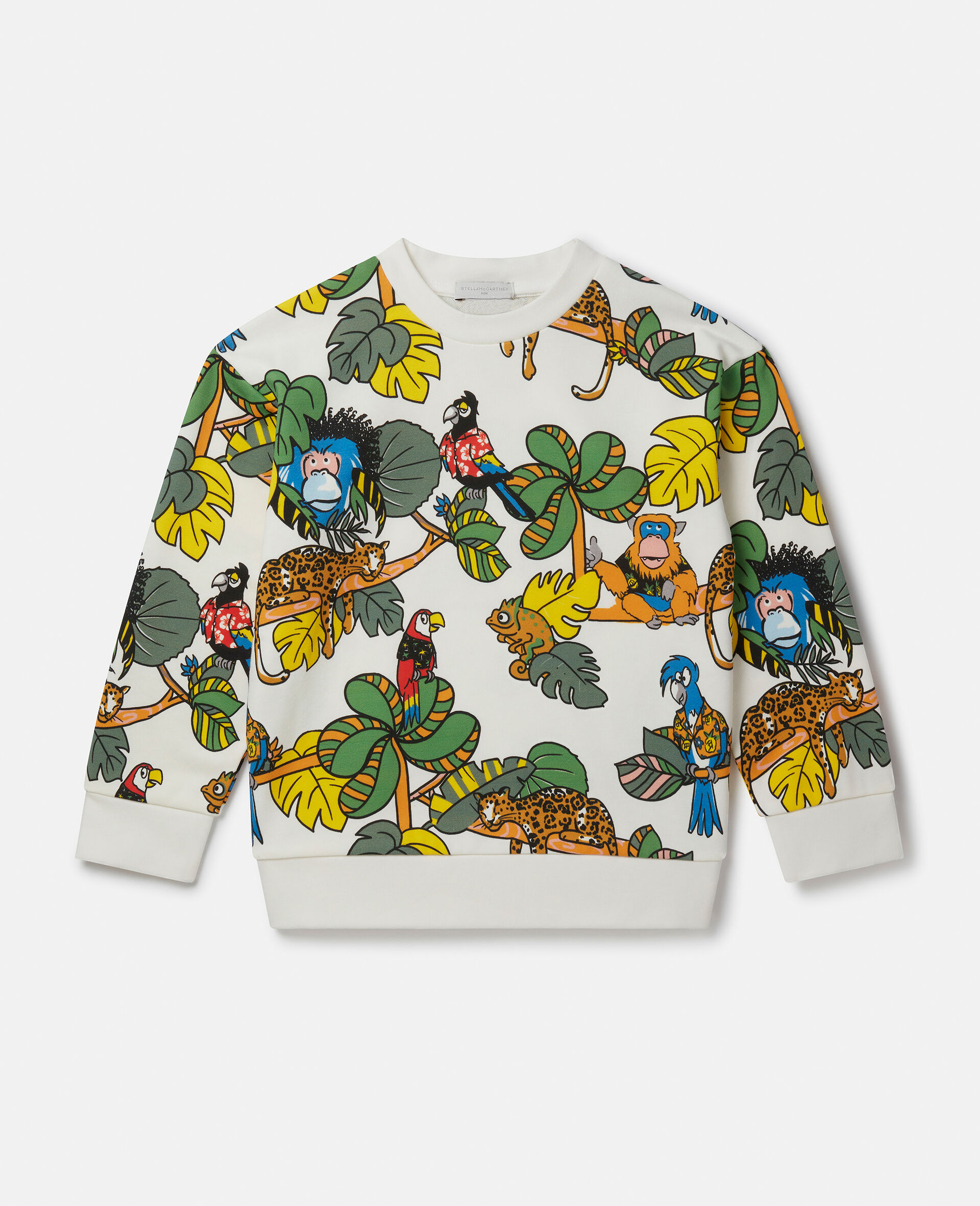 Jungle Print Sweatshirt-White-large image number 0