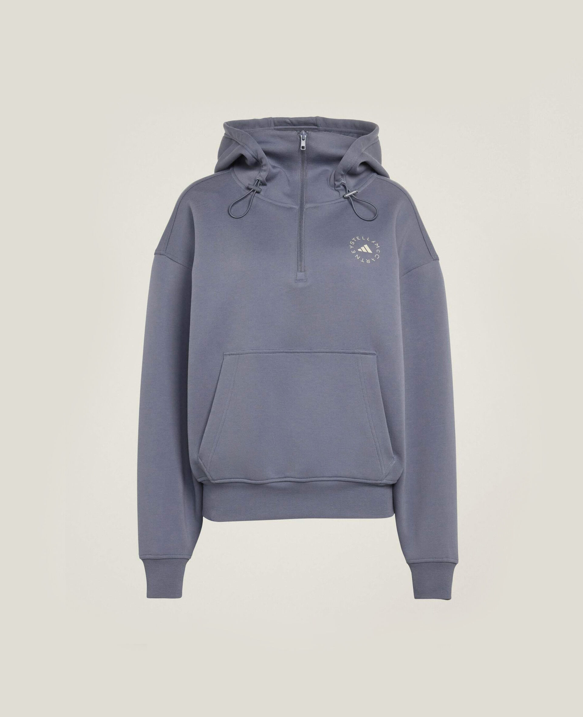 TrueCasuals Half-Zip Hoodie-Black-medium