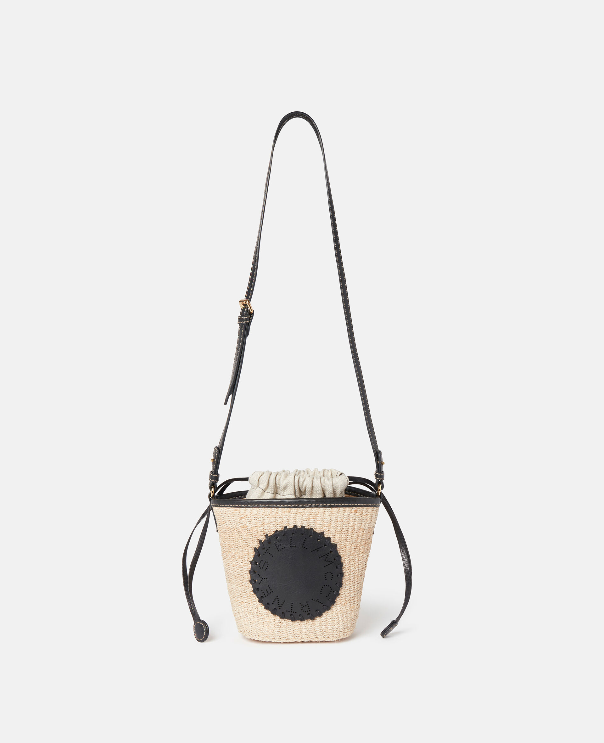 Logo Raffia Crossbody Bag-Beige-large image number 0